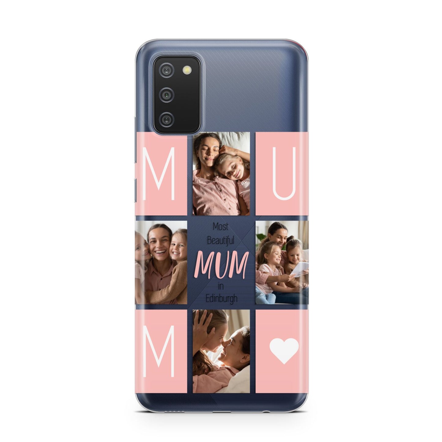 Pink Mum Photo Tiles Samsung A02s Case