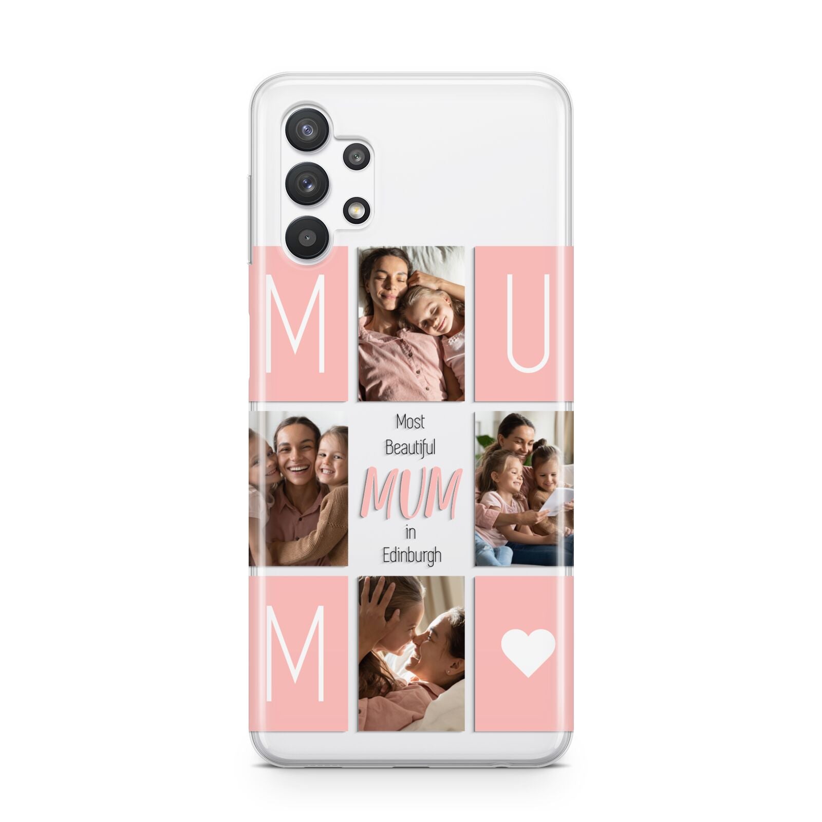 Pink Mum Photo Tiles Samsung A32 5G Case