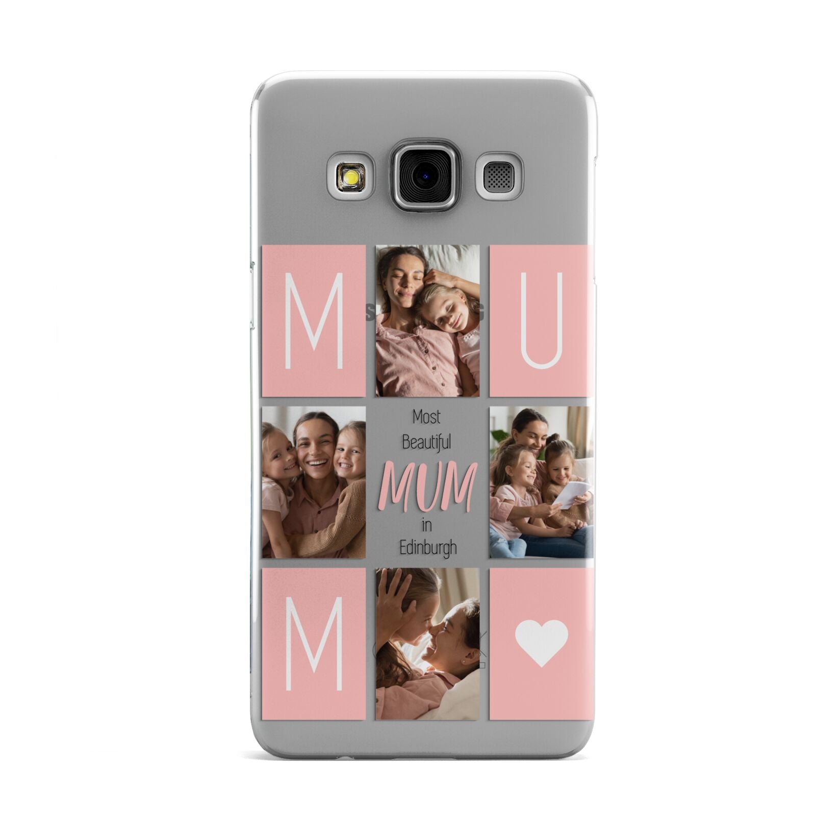 Pink Mum Photo Tiles Samsung Galaxy A3 Case