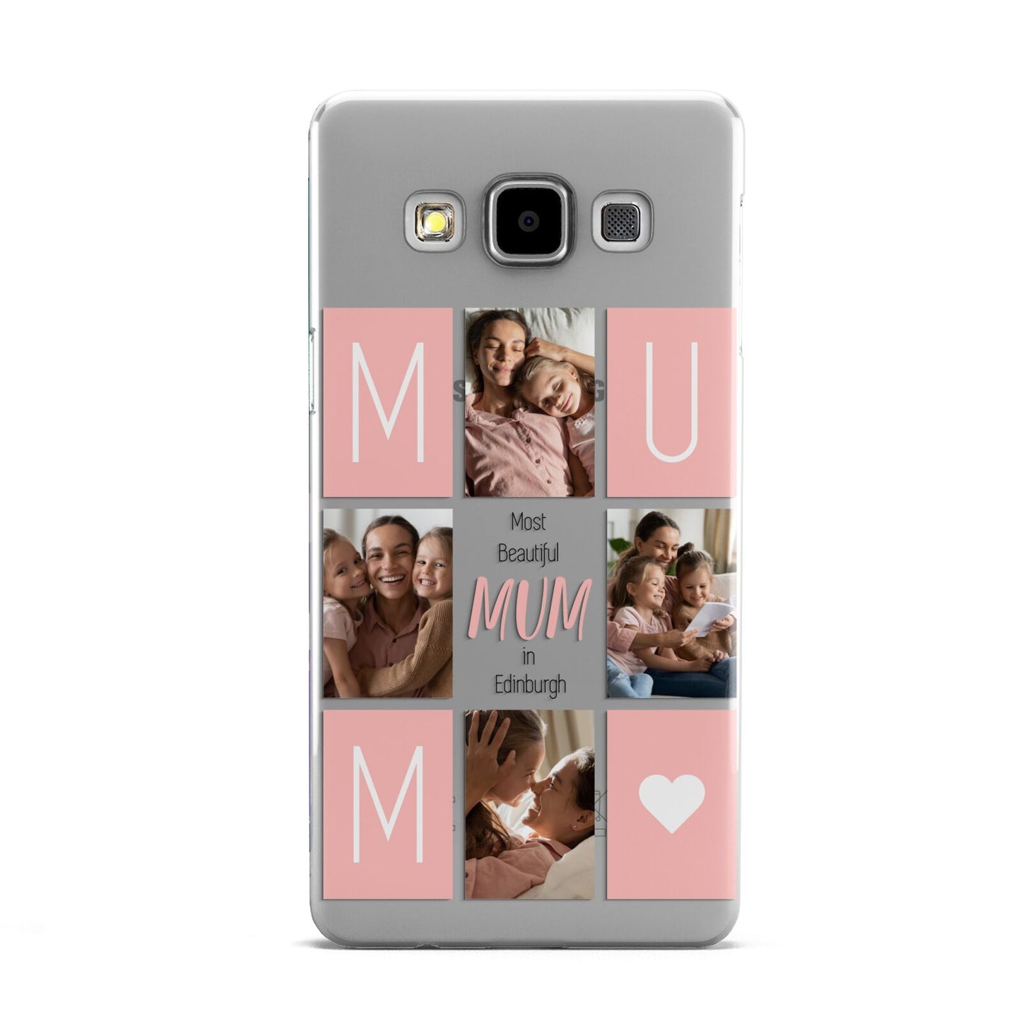 Pink Mum Photo Tiles Samsung Galaxy A5 Case