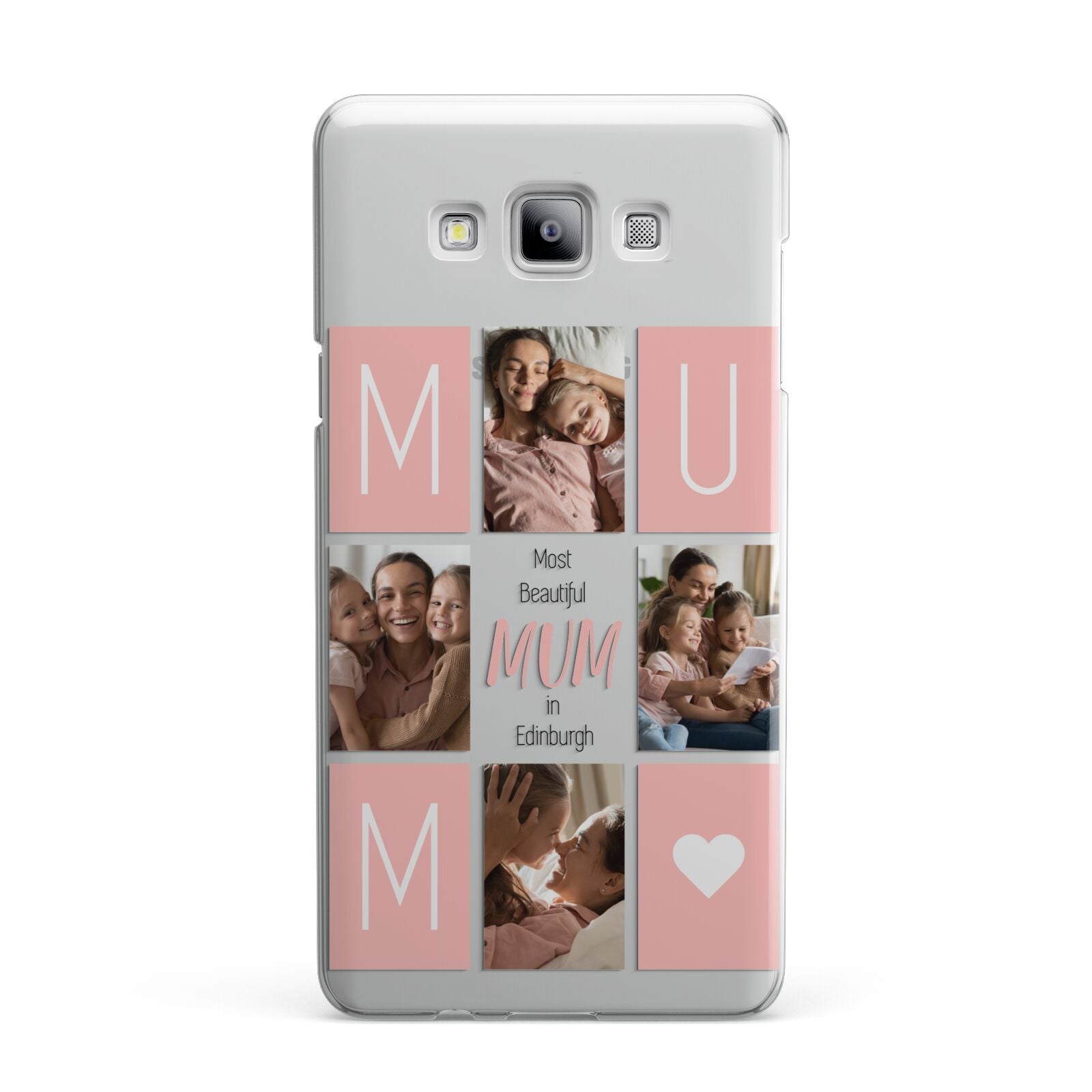 Pink Mum Photo Tiles Samsung Galaxy A7 2015 Case