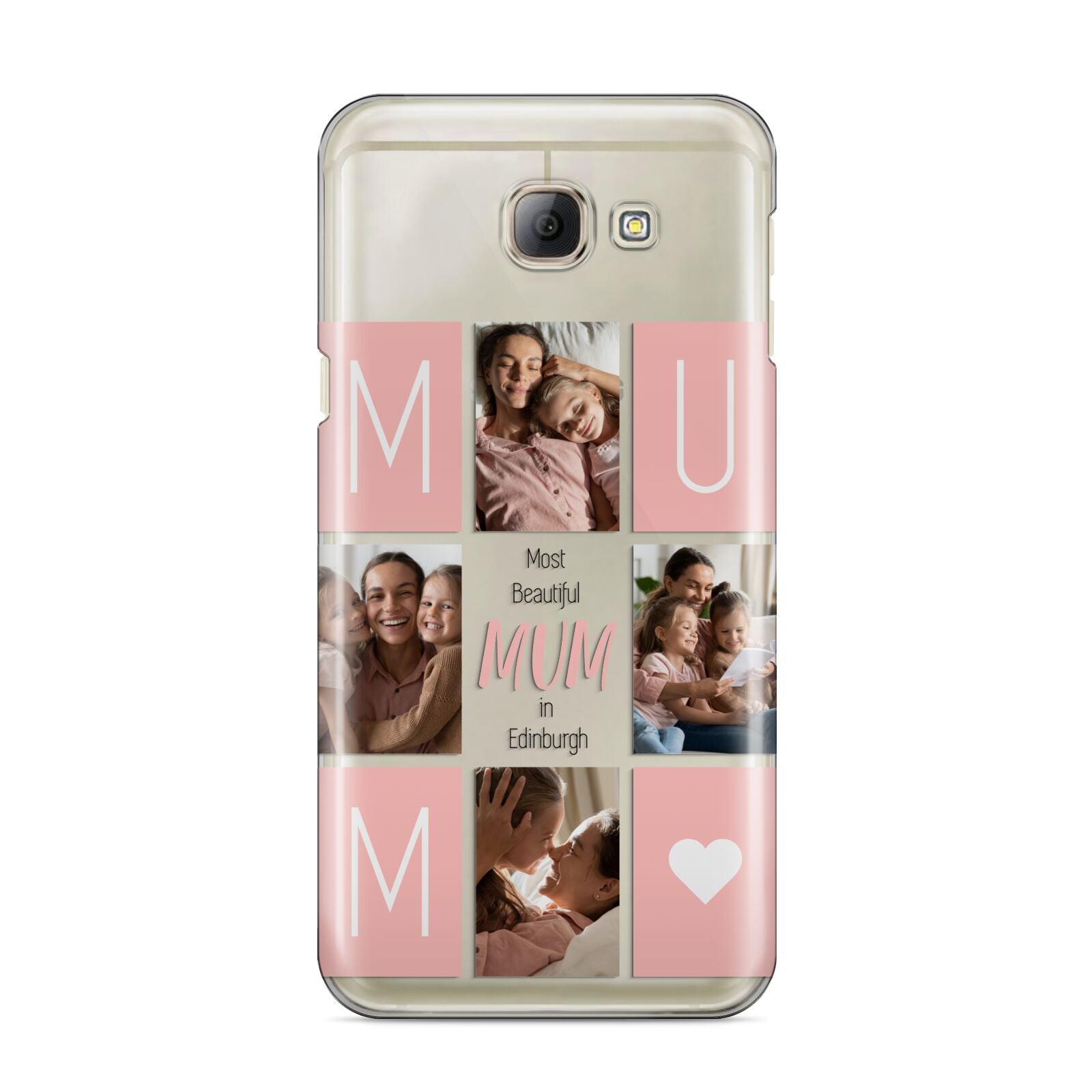 Pink Mum Photo Tiles Samsung Galaxy A8 2016 Case