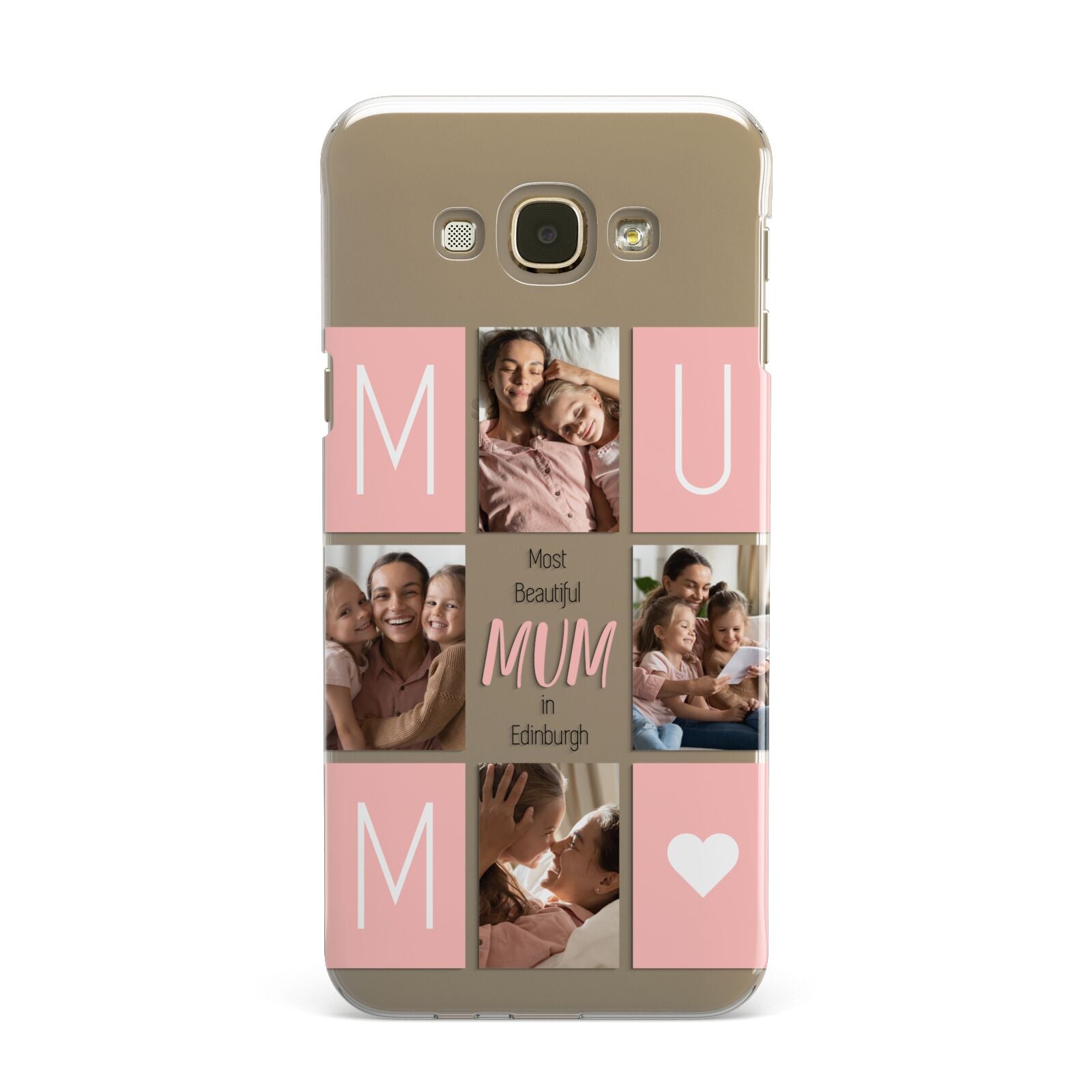 Pink Mum Photo Tiles Samsung Galaxy A8 Case