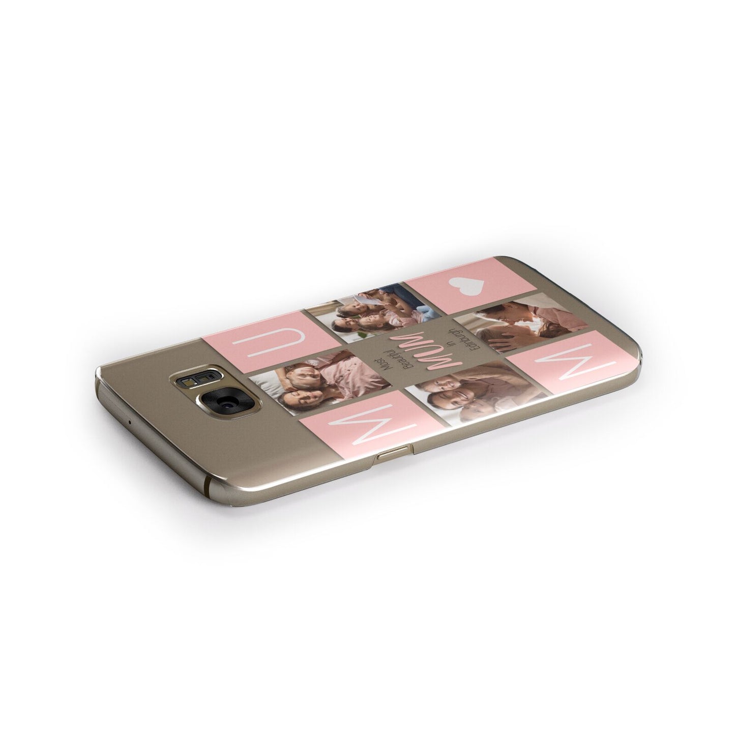 Pink Mum Photo Tiles Samsung Galaxy Case Side Close Up