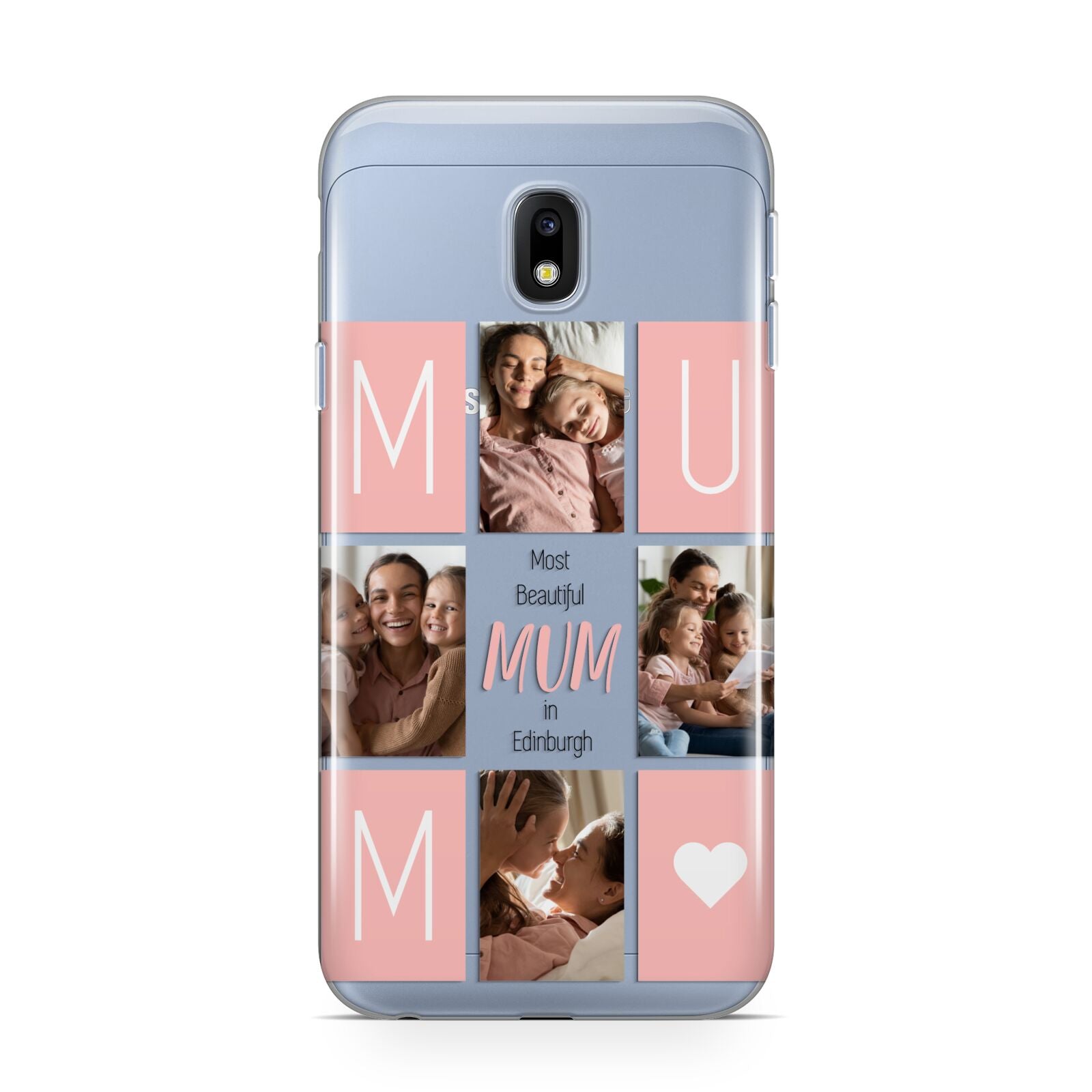 Pink Mum Photo Tiles Samsung Galaxy J3 2017 Case