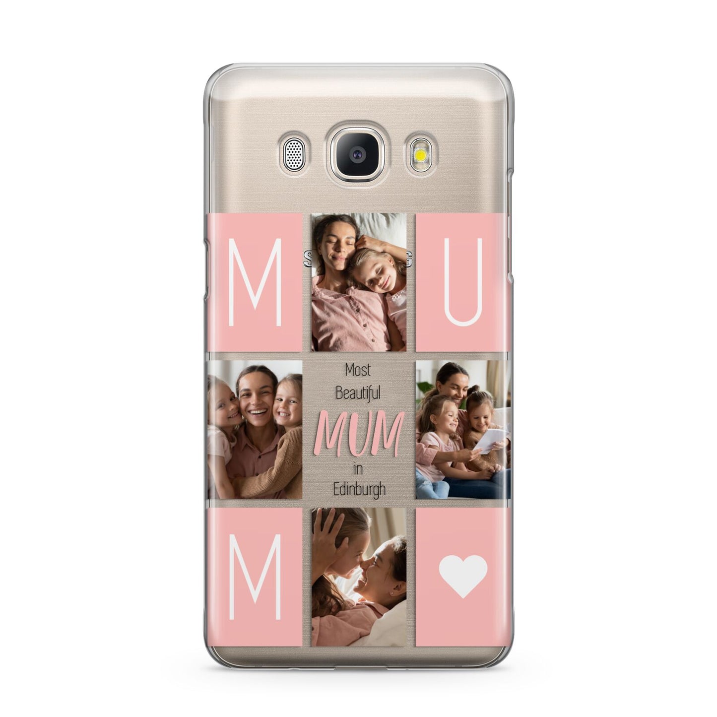 Pink Mum Photo Tiles Samsung Galaxy J5 2016 Case