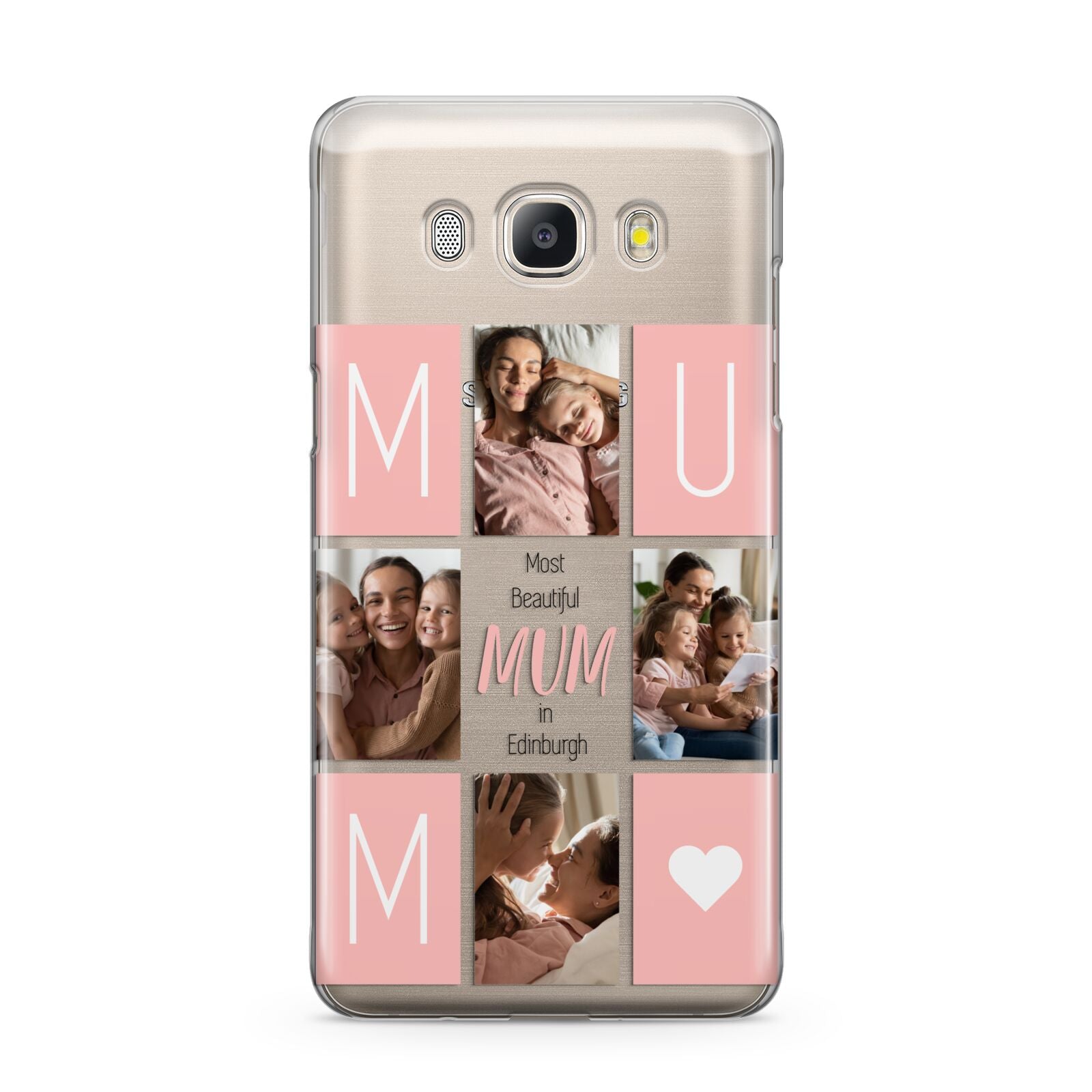 Pink Mum Photo Tiles Samsung Galaxy J5 2016 Case