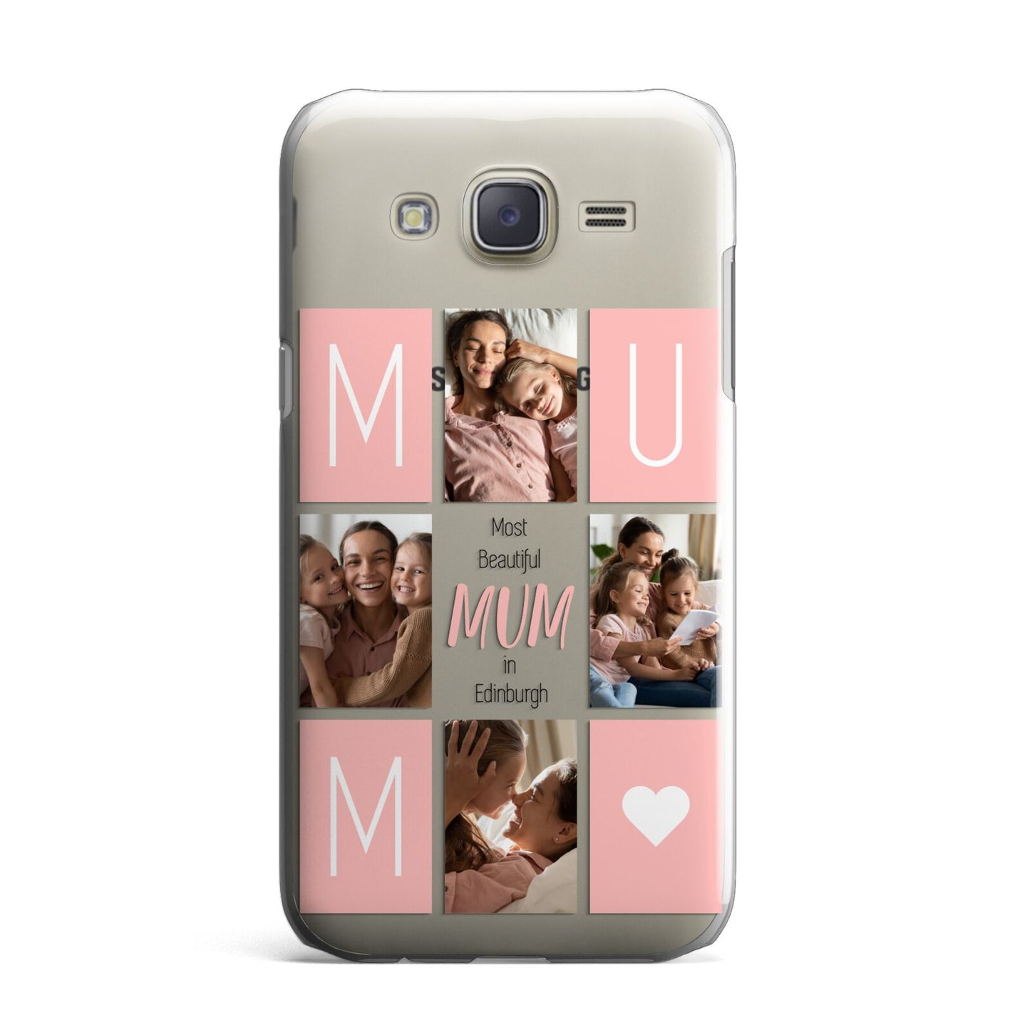 Pink Mum Photo Tiles Samsung Galaxy J7 Case