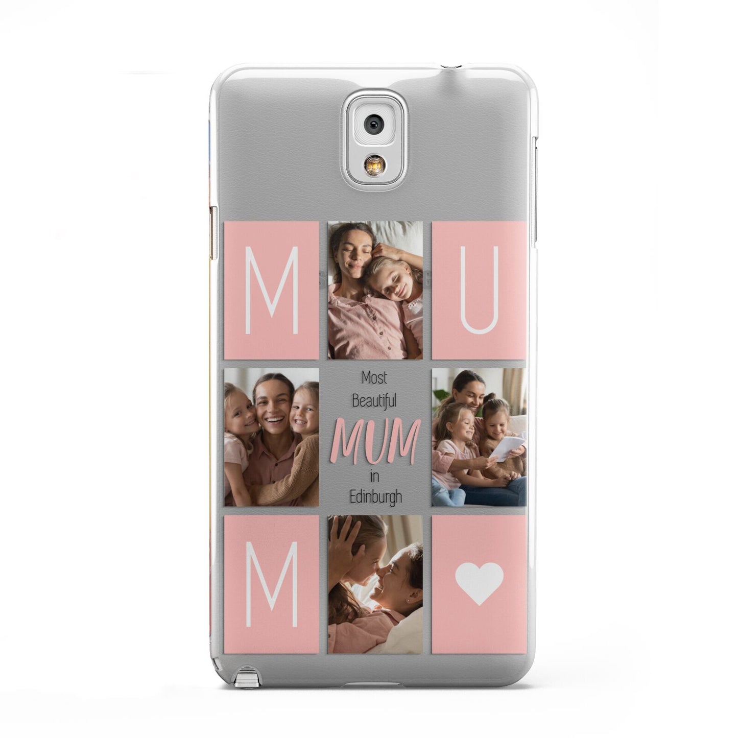 Pink Mum Photo Tiles Samsung Galaxy Note 3 Case