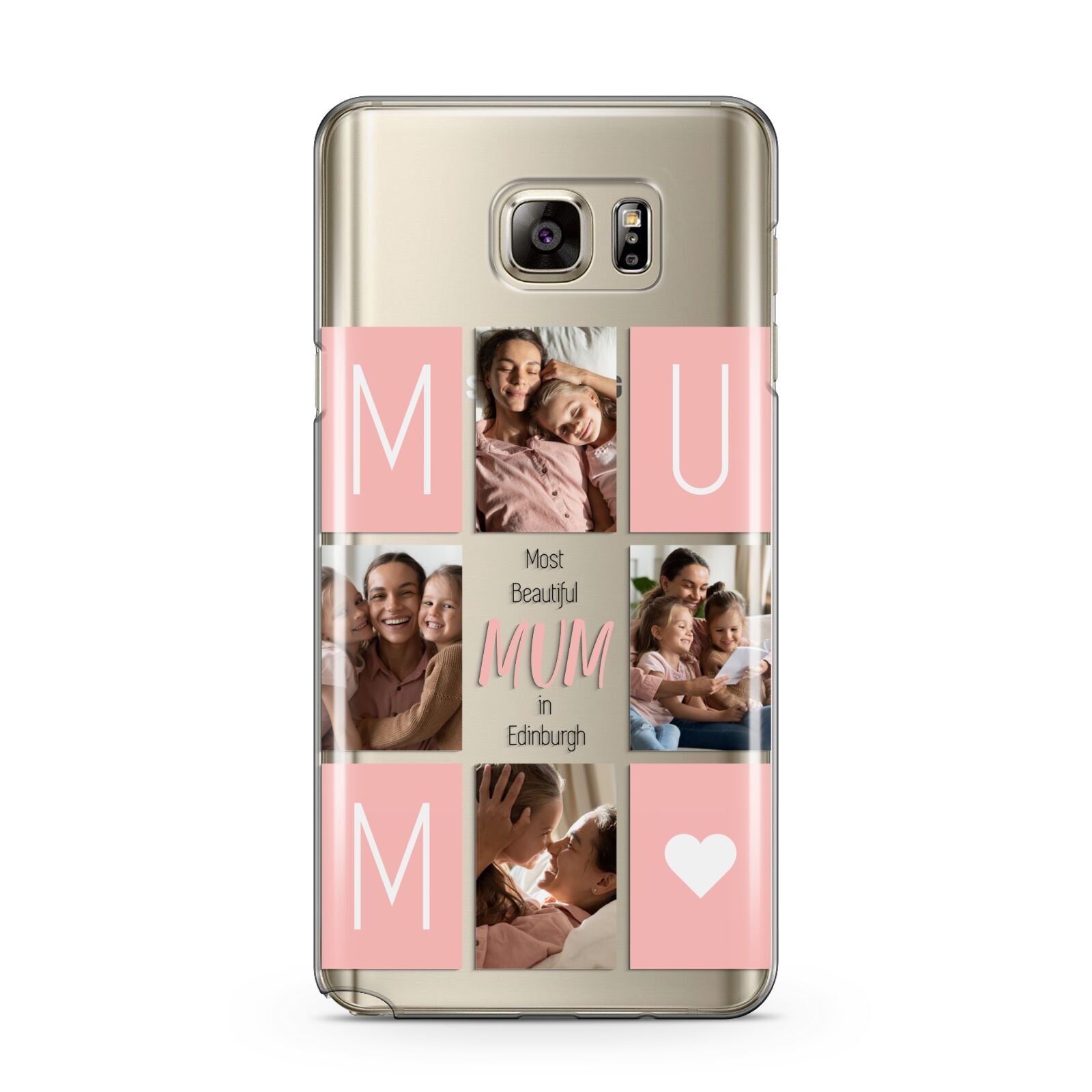 Pink Mum Photo Tiles Samsung Galaxy Note 5 Case