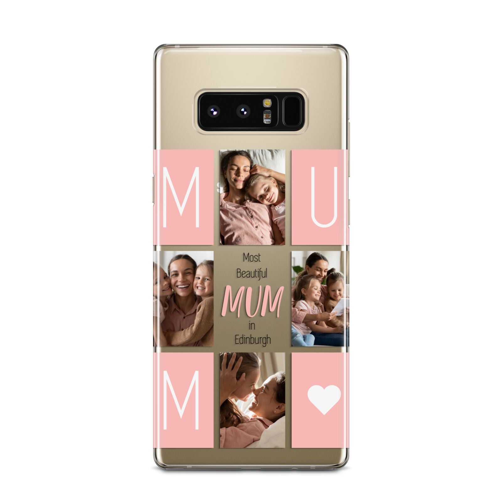 Pink Mum Photo Tiles Samsung Galaxy Note 8 Case