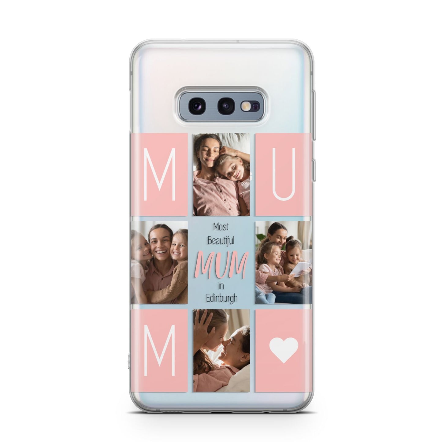 Pink Mum Photo Tiles Samsung Galaxy S10E Case