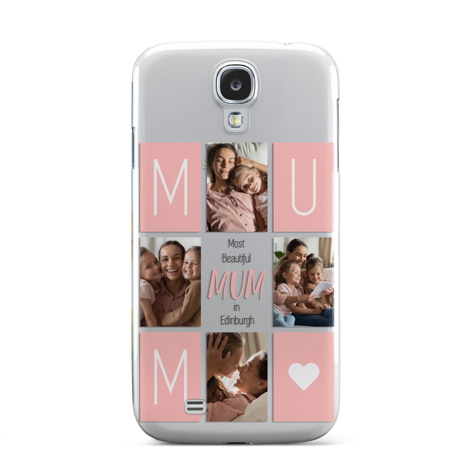 Pink Mum Photo Tiles Samsung Galaxy S4 Case