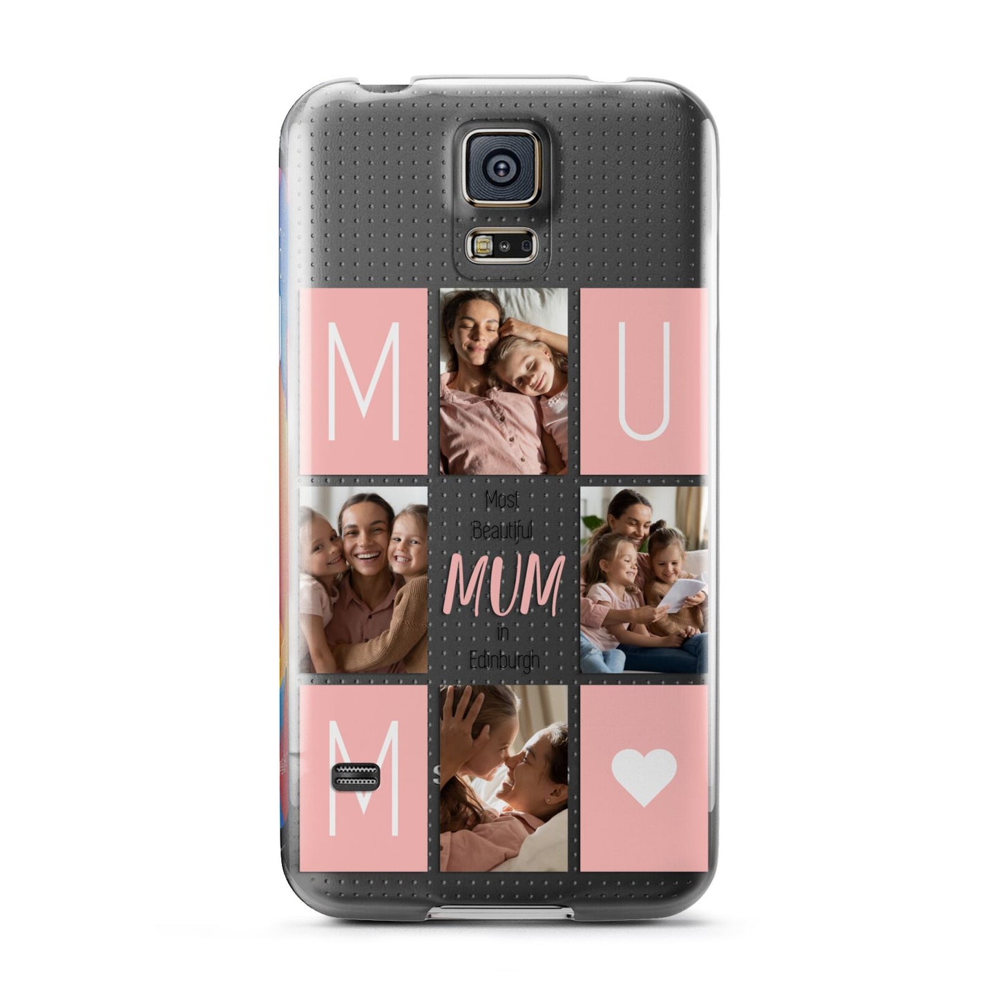 Pink Mum Photo Tiles Samsung Galaxy S5 Case