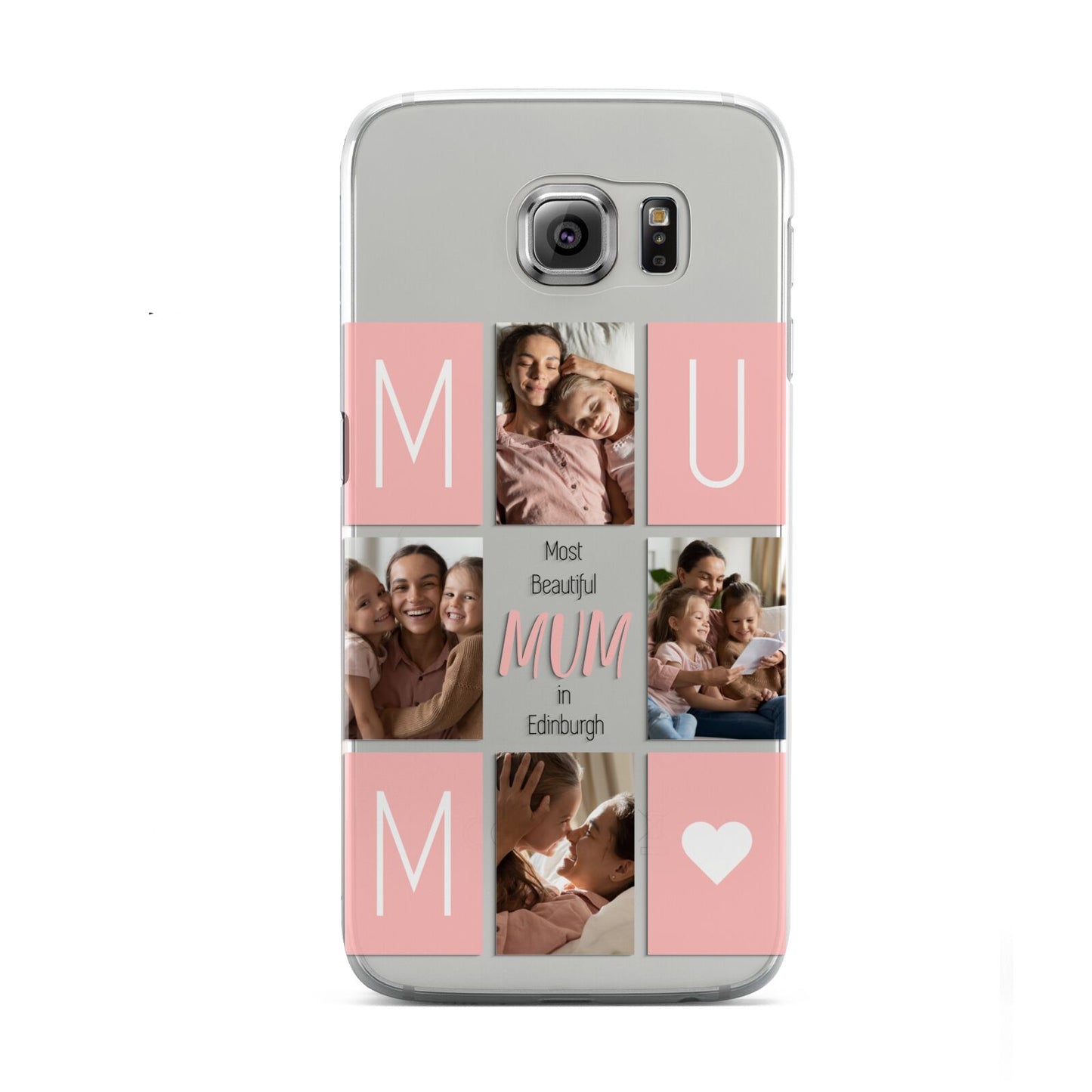 Pink Mum Photo Tiles Samsung Galaxy S6 Case