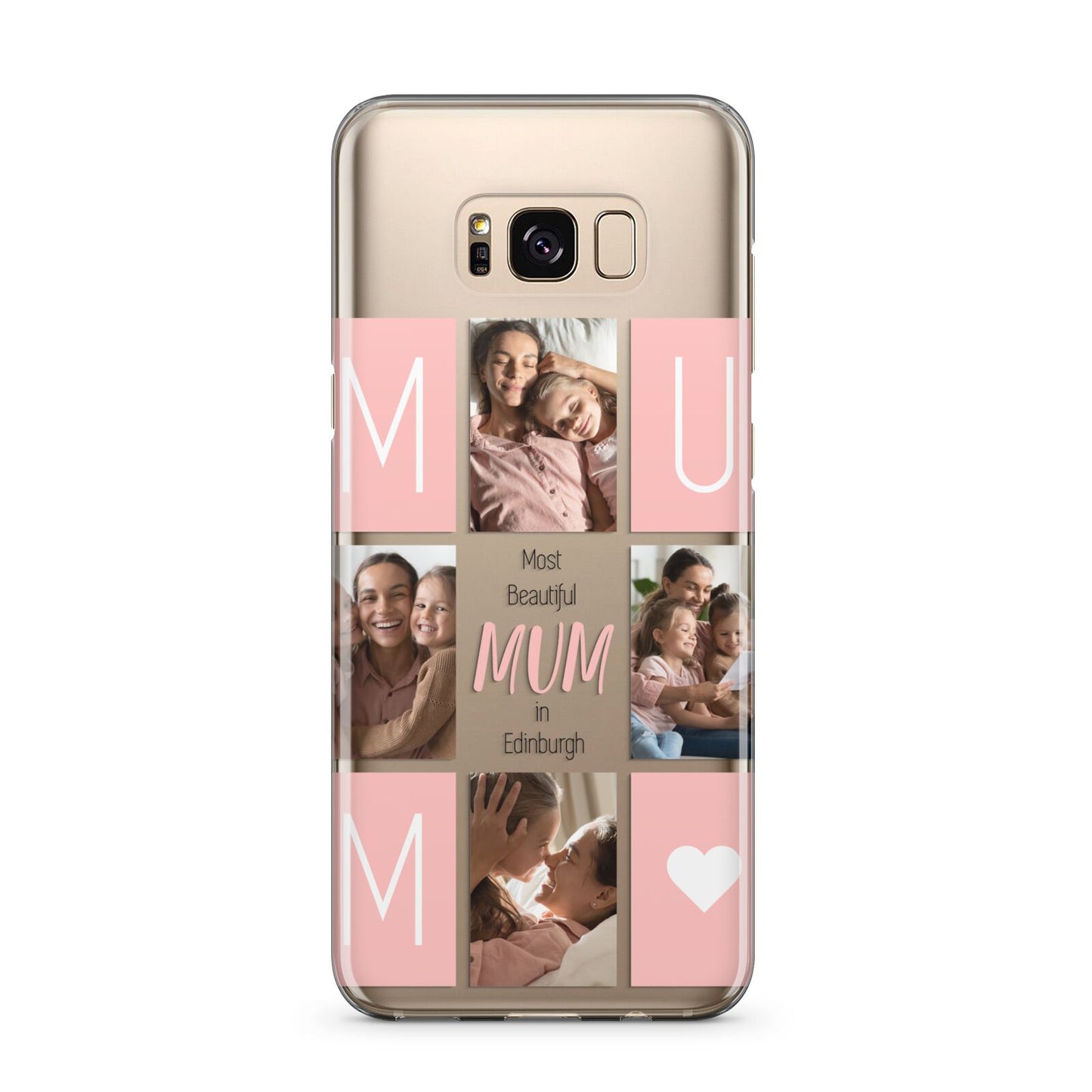 Pink Mum Photo Tiles Samsung Galaxy S8 Plus Case