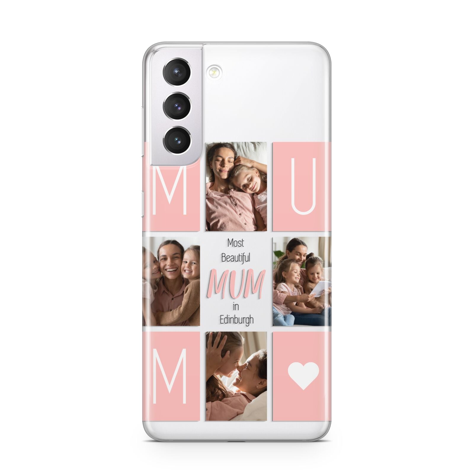 Pink Mum Photo Tiles Samsung S21 Case