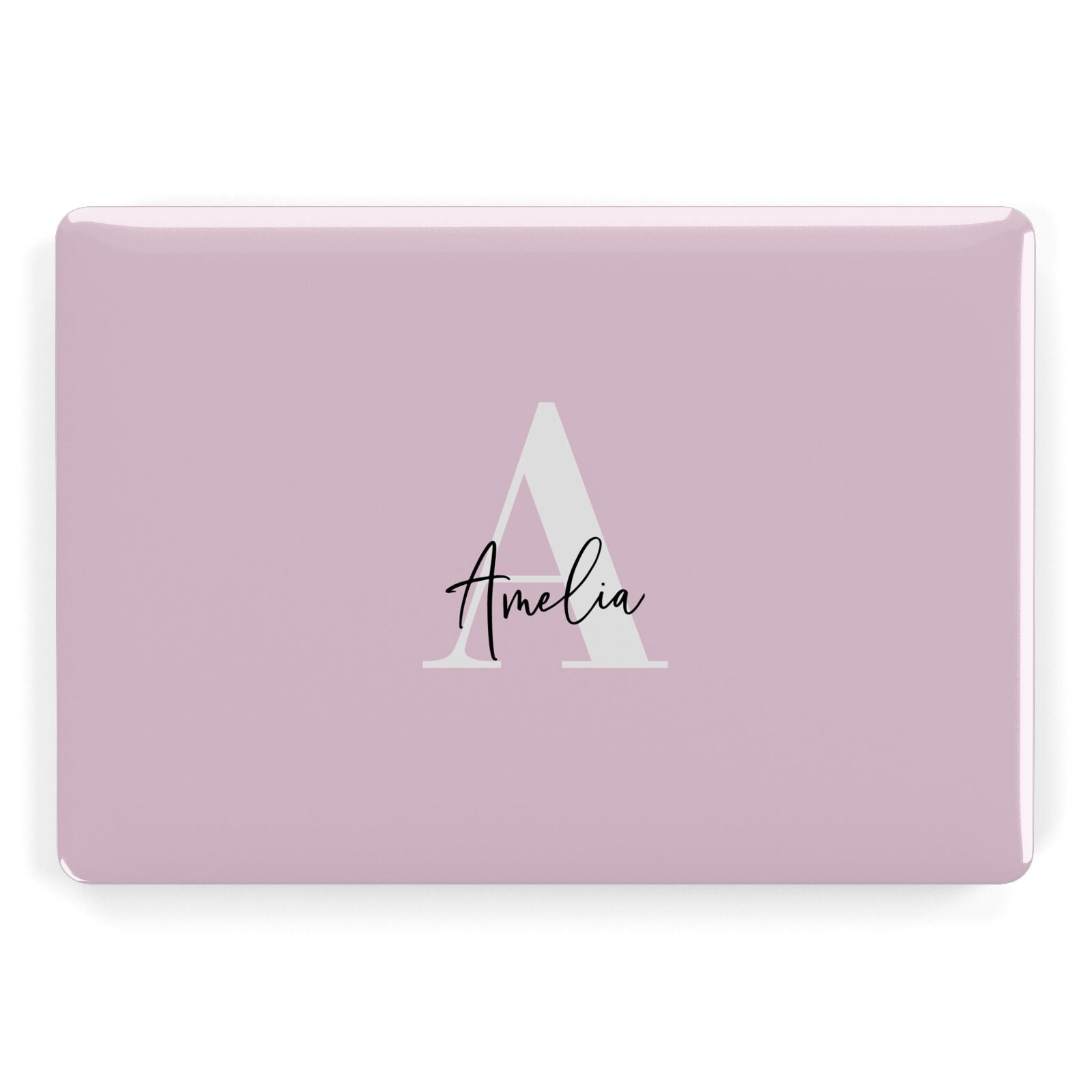 Pink Personalised Initial Name Apple MacBook Case