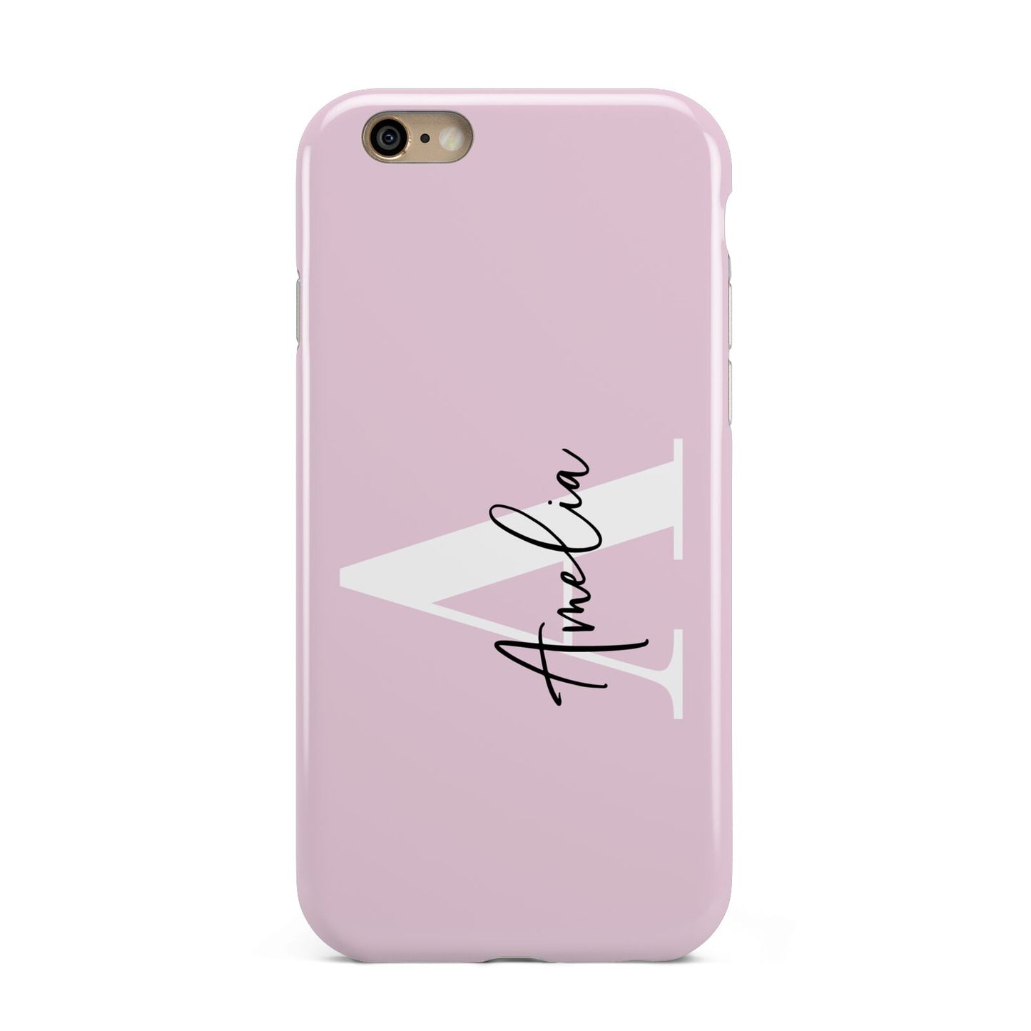 Pink Personalised Initial Name Apple iPhone 6 3D Tough Case