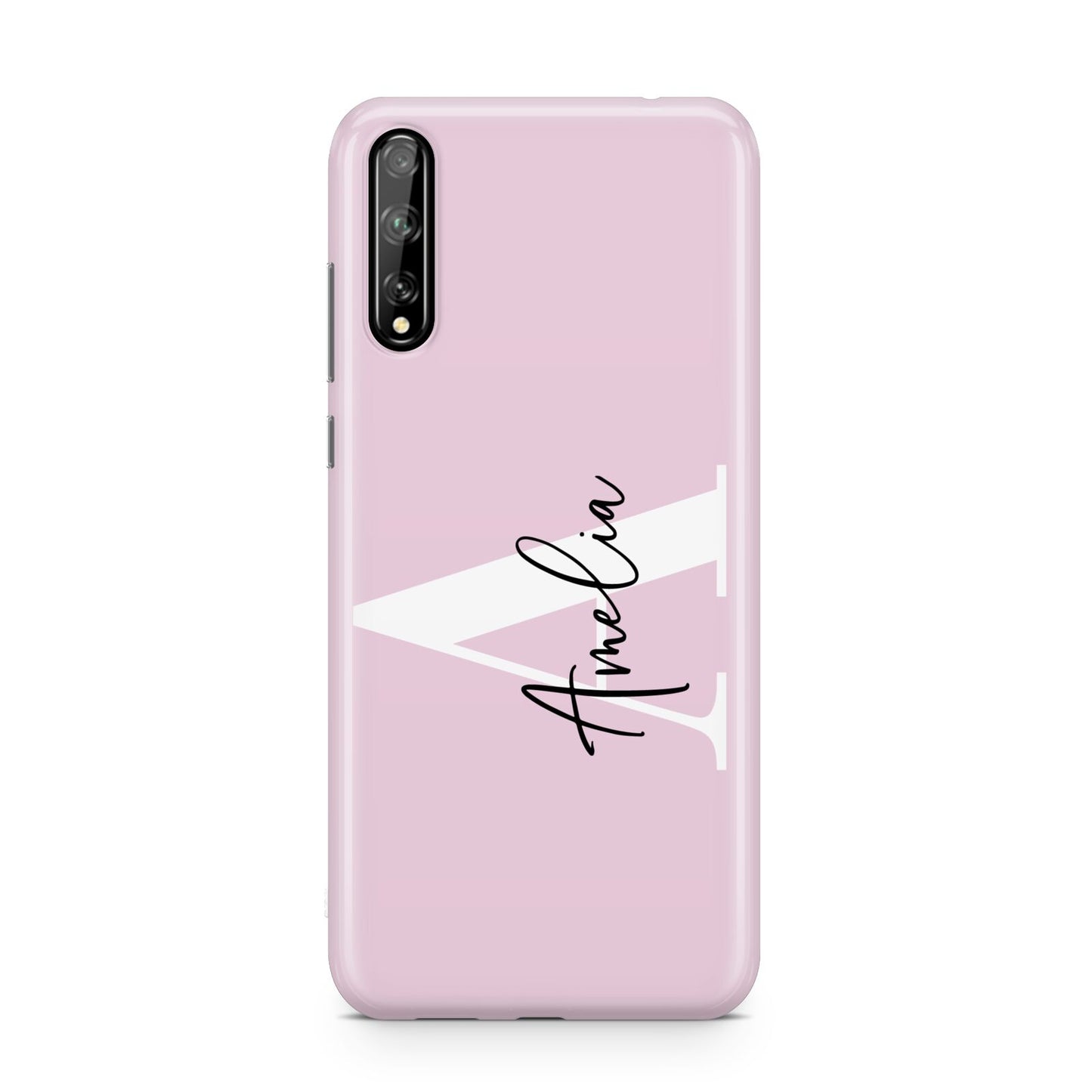 Pink Personalised Initial Name Huawei Enjoy 10s Phone Case