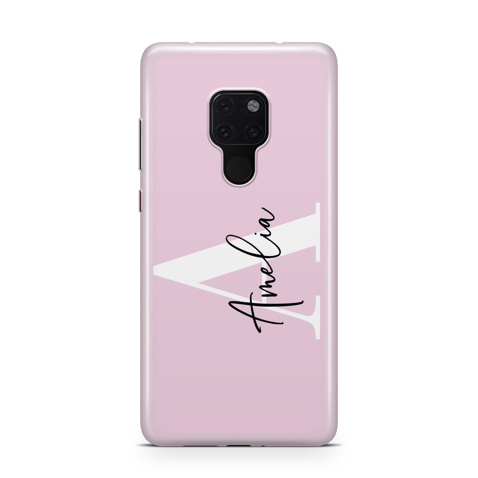 Pink Personalised Initial Name Huawei Mate 20 Phone Case