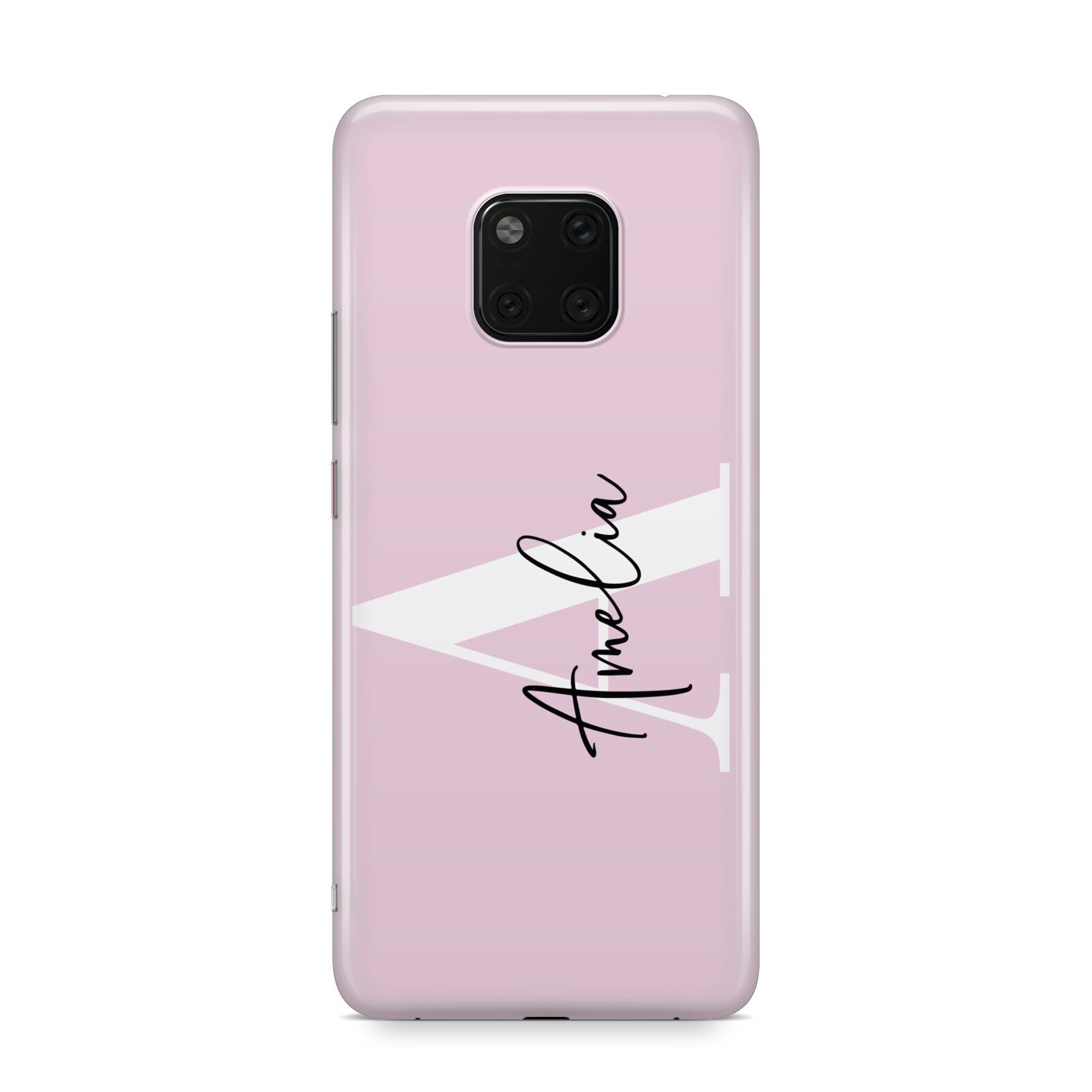 Pink Personalised Initial Name Huawei Mate 20 Pro Phone Case