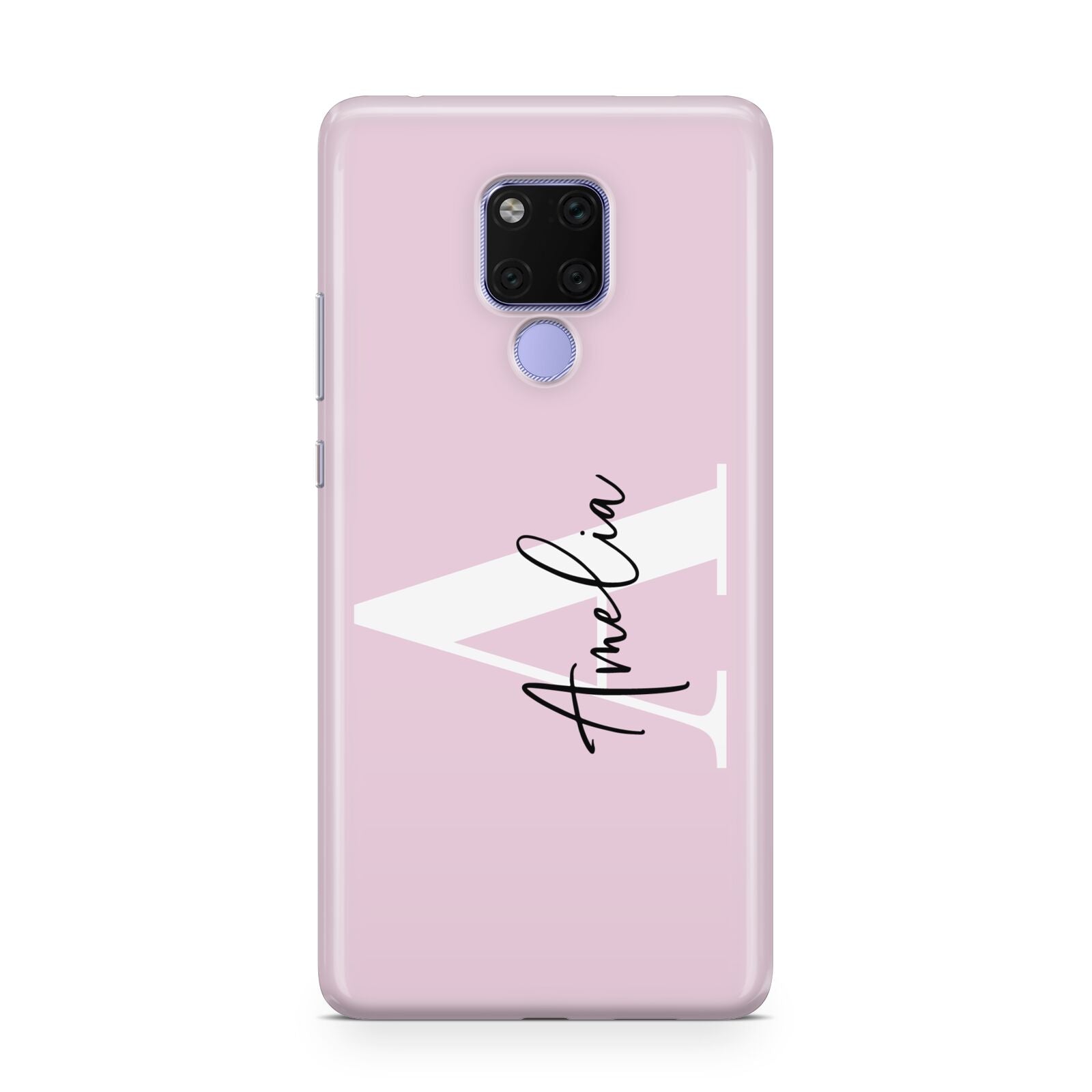 Pink Personalised Initial Name Huawei Mate 20X Phone Case