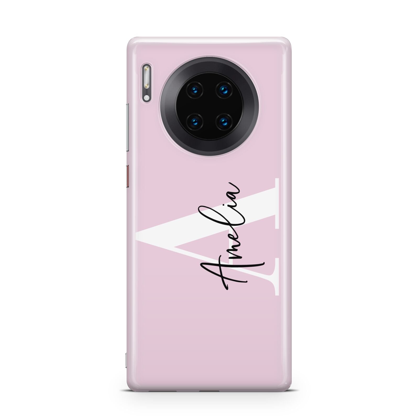 Pink Personalised Initial Name Huawei Mate 30 Pro Phone Case