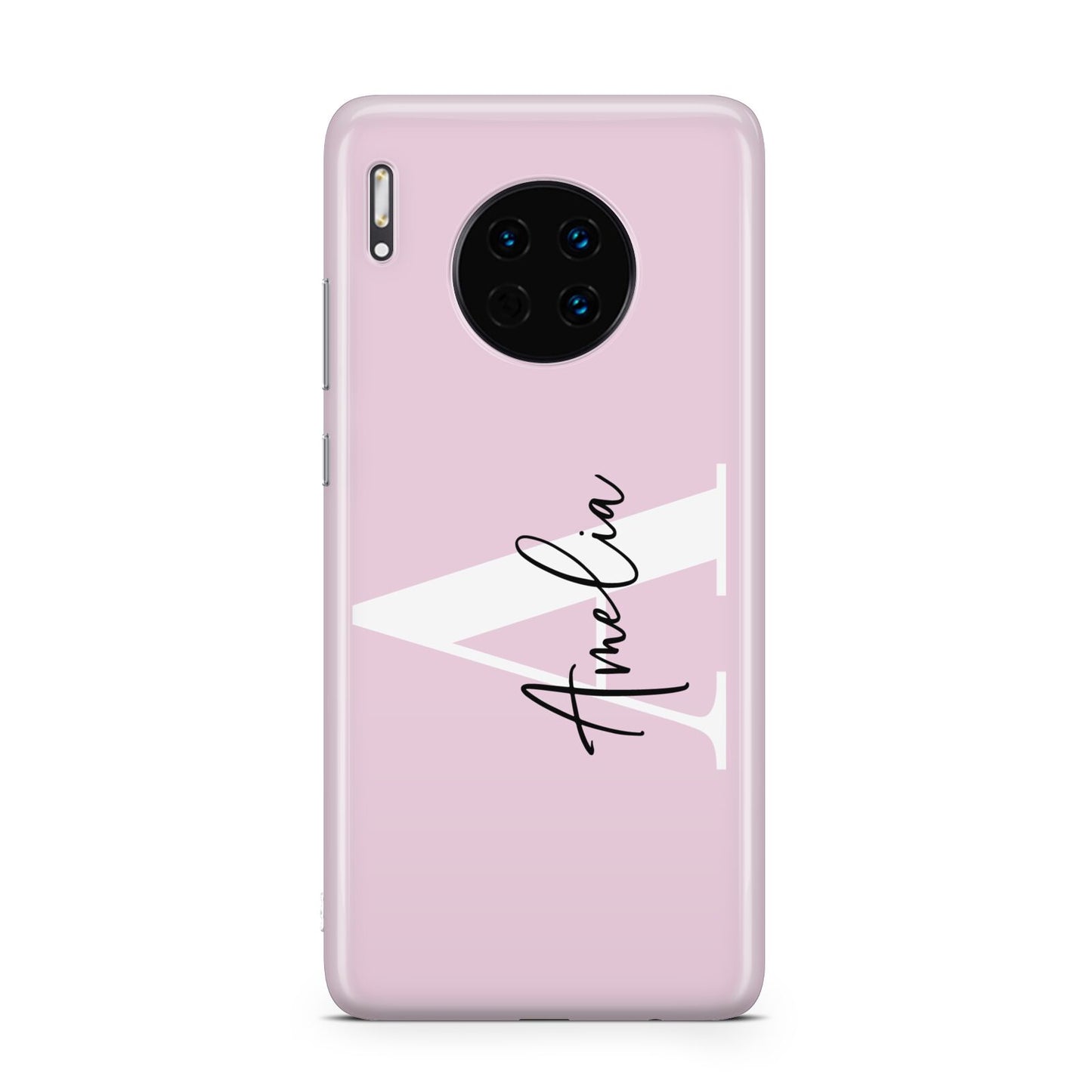 Pink Personalised Initial Name Huawei Mate 30