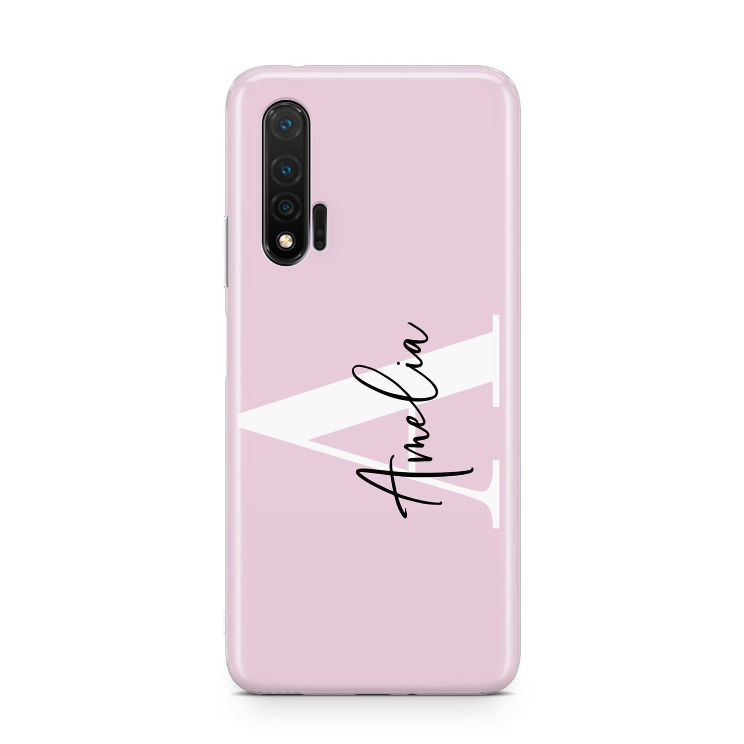 Pink Personalised Initial Name Huawei Nova 6 Phone Case