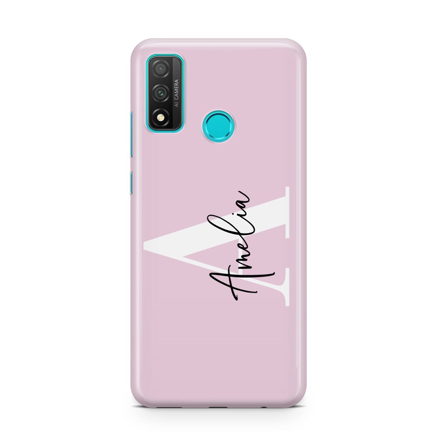 Pink Personalised Initial Name Huawei P Smart 2020