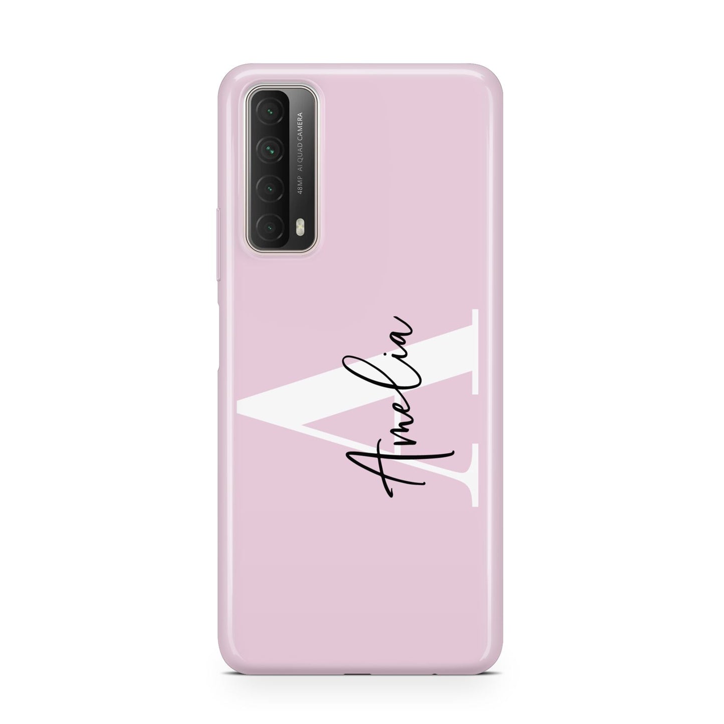 Pink Personalised Initial Name Huawei P Smart 2021