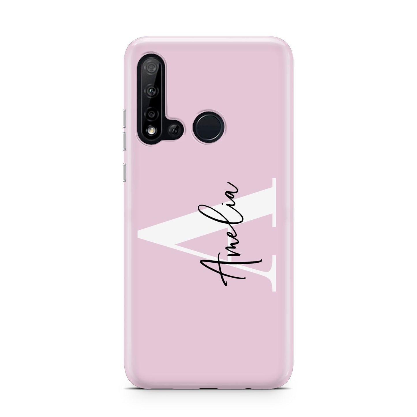 Pink Personalised Initial Name Huawei P20 Lite 5G Phone Case