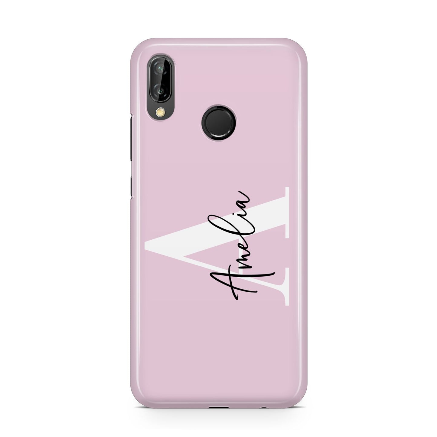 Pink Personalised Initial Name Huawei P20 Lite Phone Case