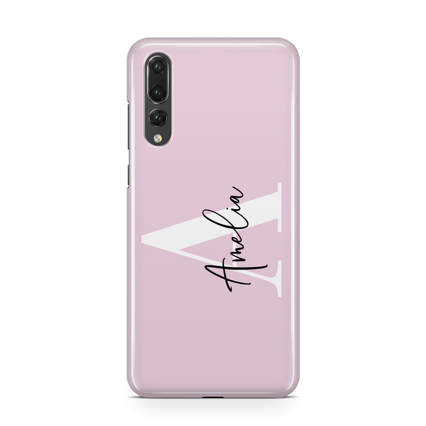 Pink Personalised Initial Name Huawei P20 Pro Phone Case