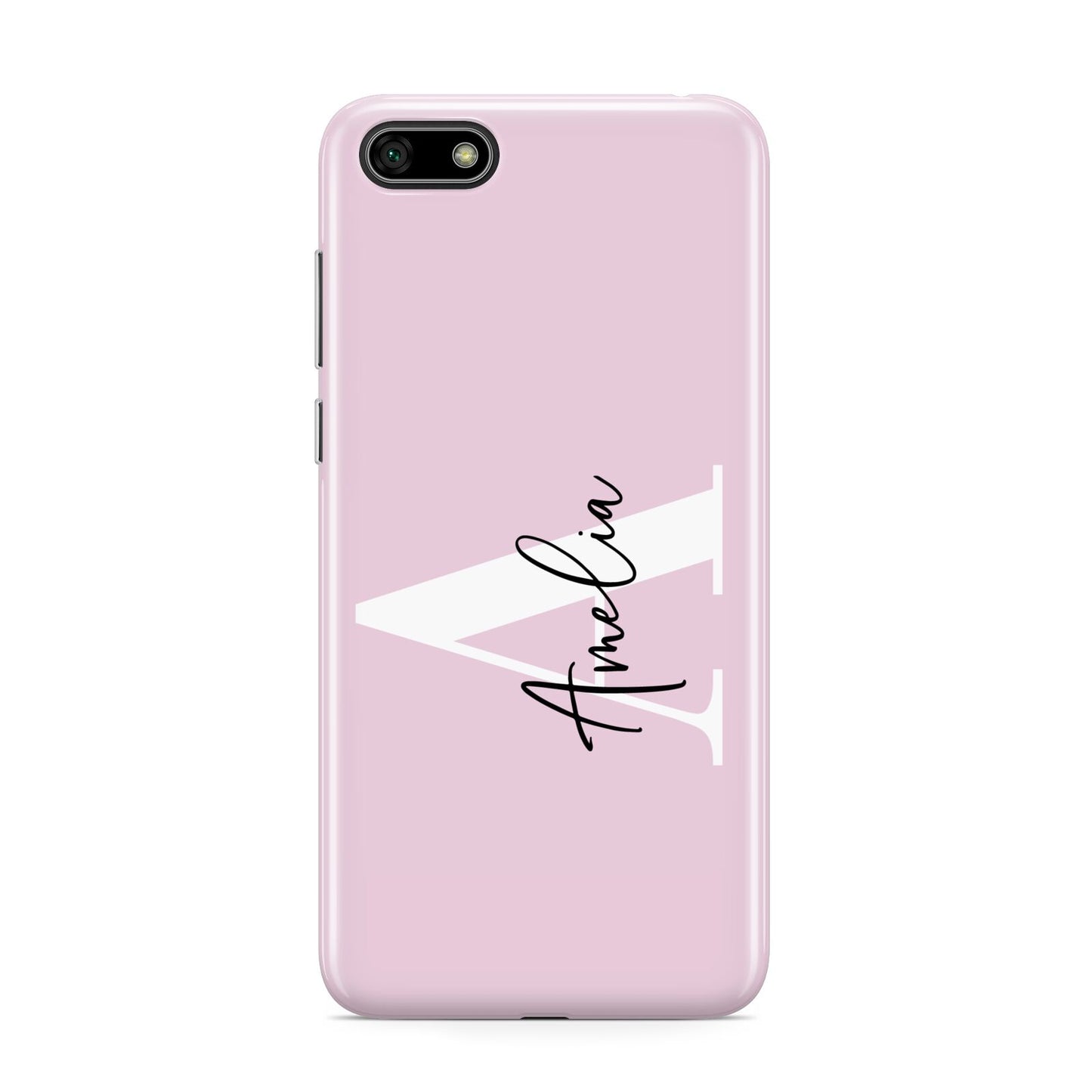 Pink Personalised Initial Name Huawei Y5 Prime 2018 Phone Case