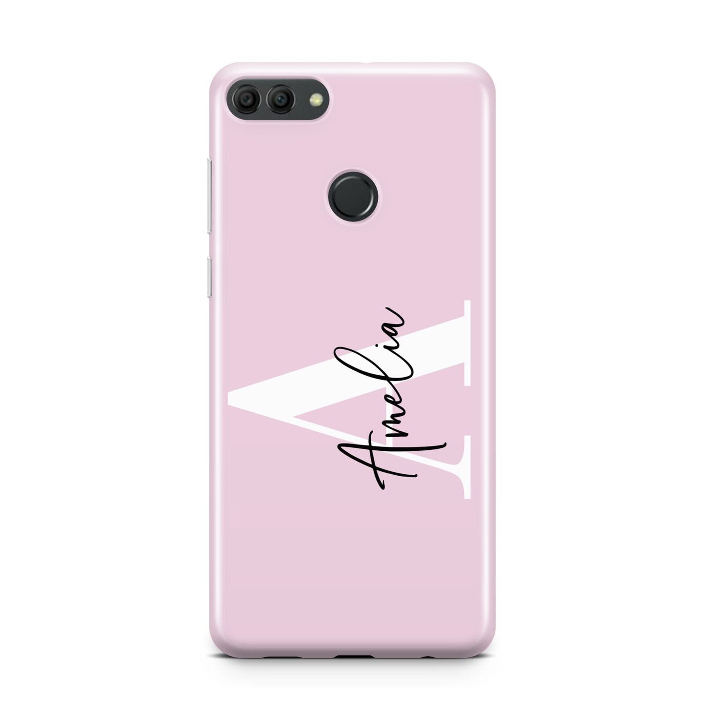 Pink Personalised Initial Name Huawei Y9 2018