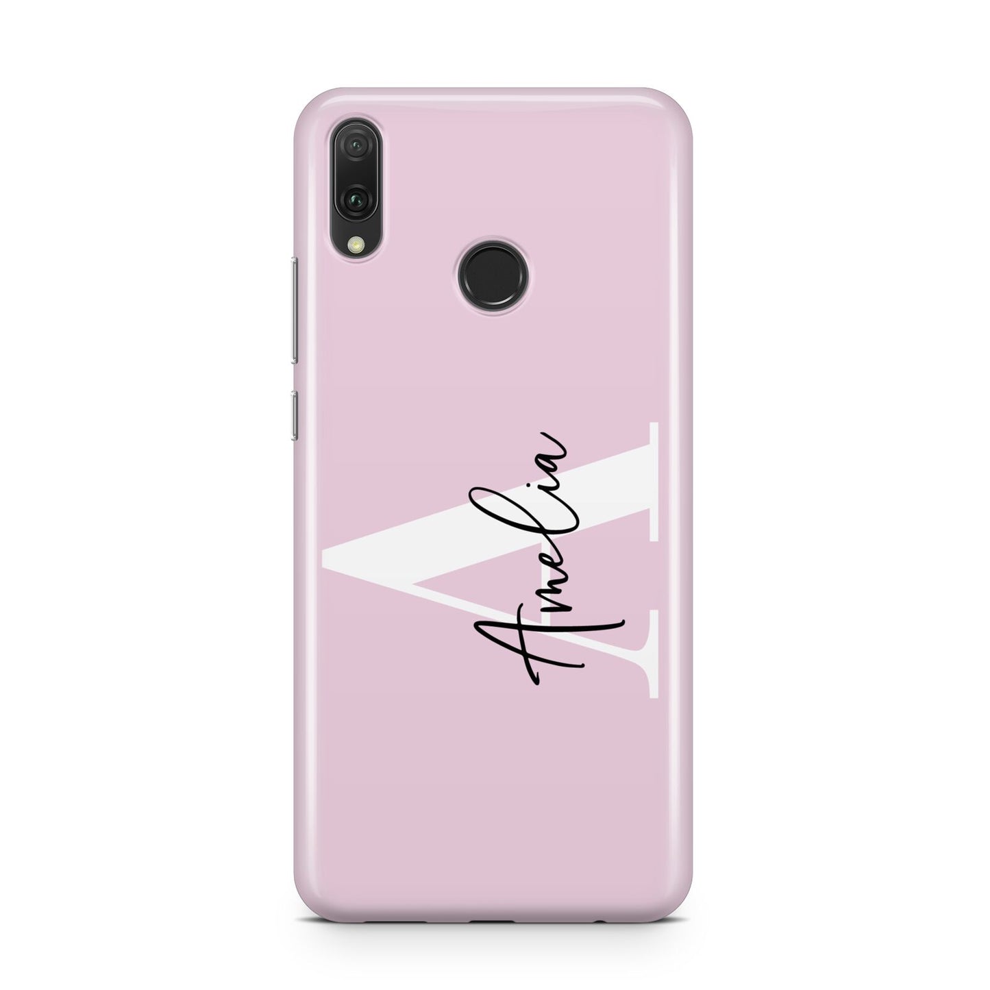 Pink Personalised Initial Name Huawei Y9 2019