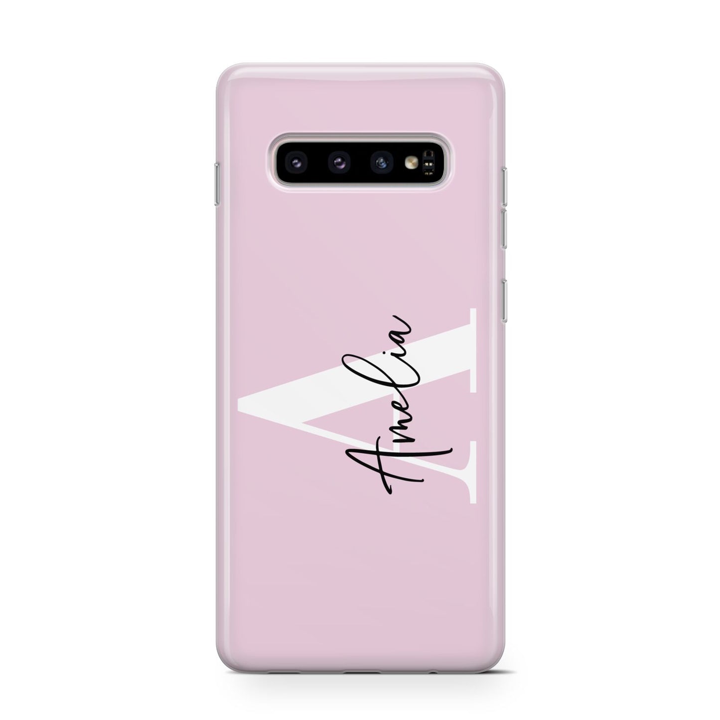 Pink Personalised Initial Name Protective Samsung Galaxy Case