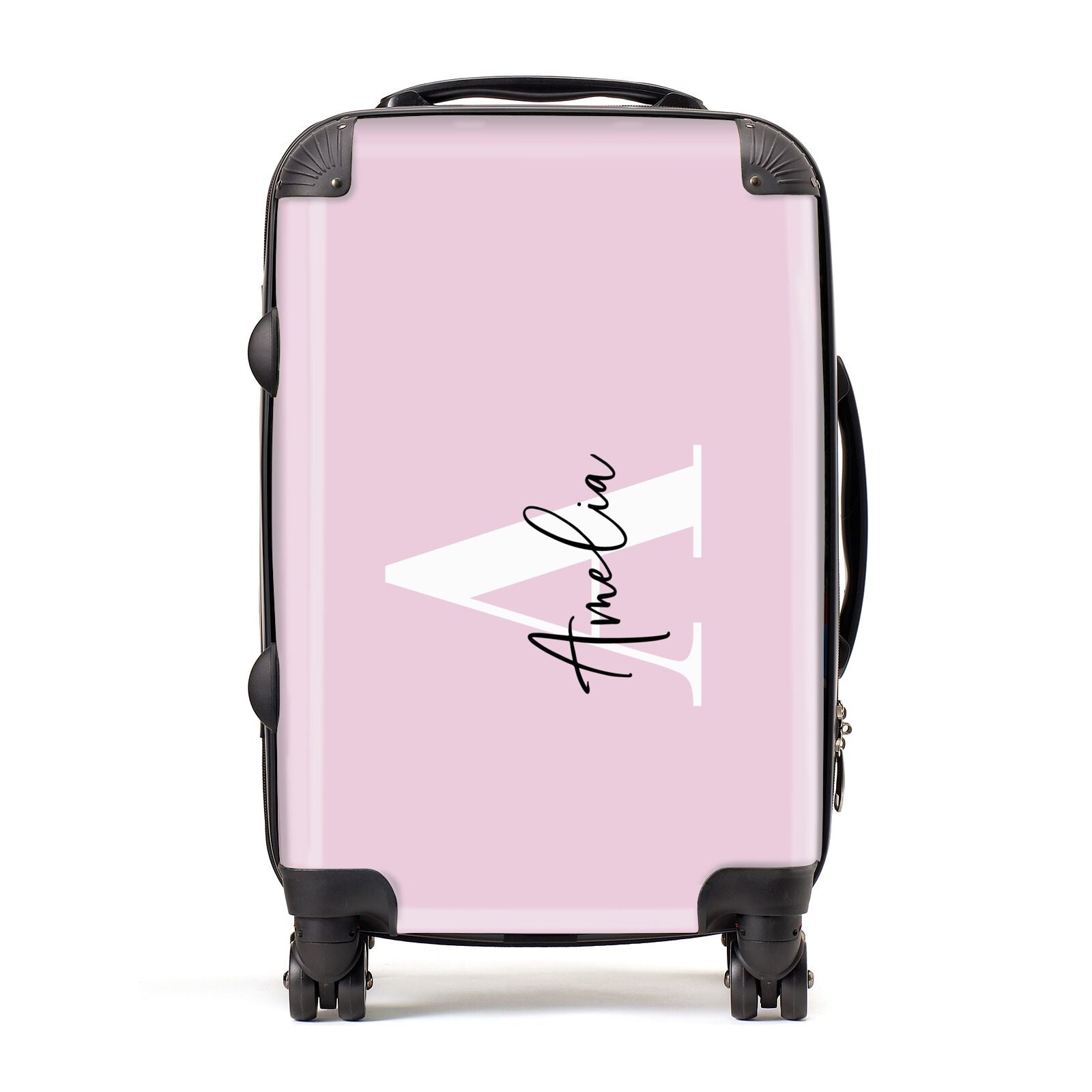 Pink Personalised Initial Name Suitcase