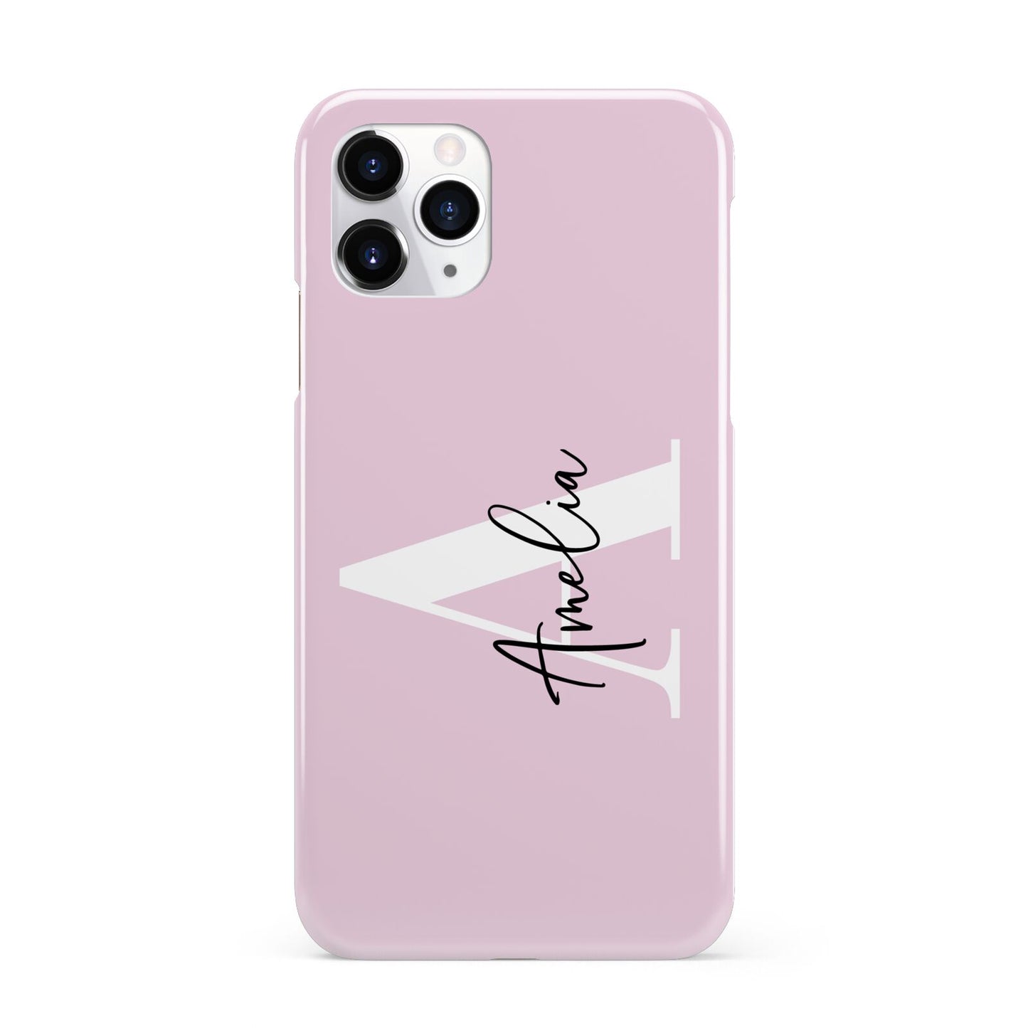 Pink Personalised Initial Name iPhone 11 Pro 3D Snap Case