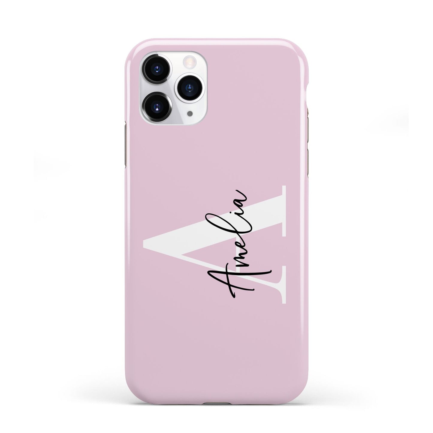 Pink Personalised Initial Name iPhone 11 Pro 3D Tough Case