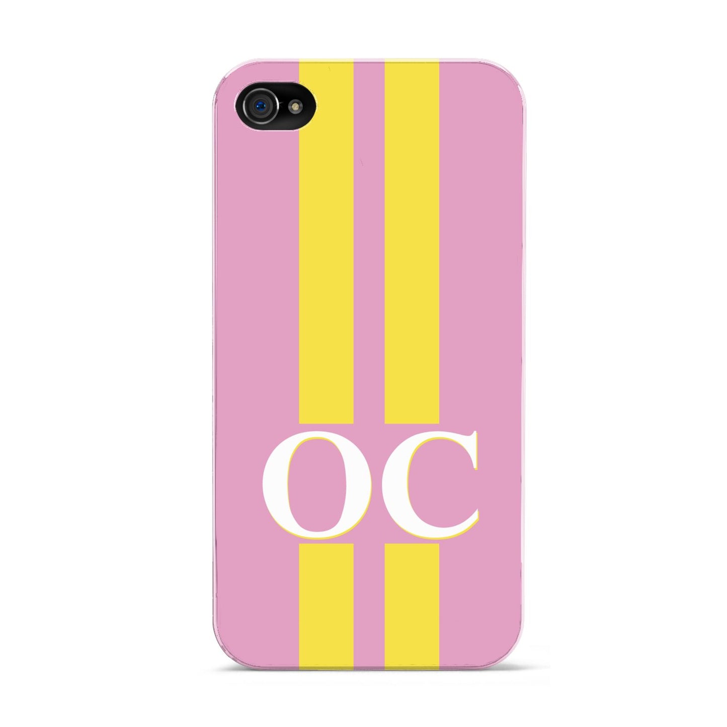 Pink Personalised Initials Apple iPhone 4s Case