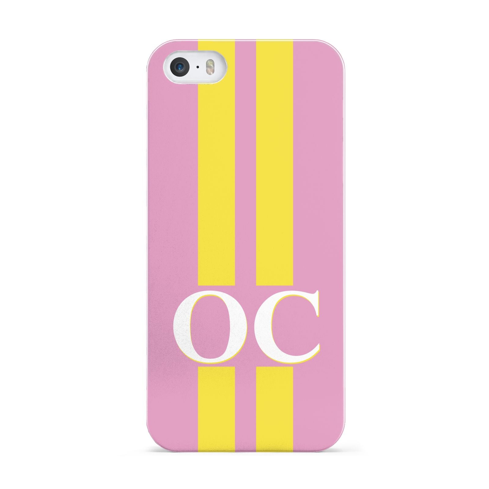 Pink Personalised Initials Apple iPhone 5 Case