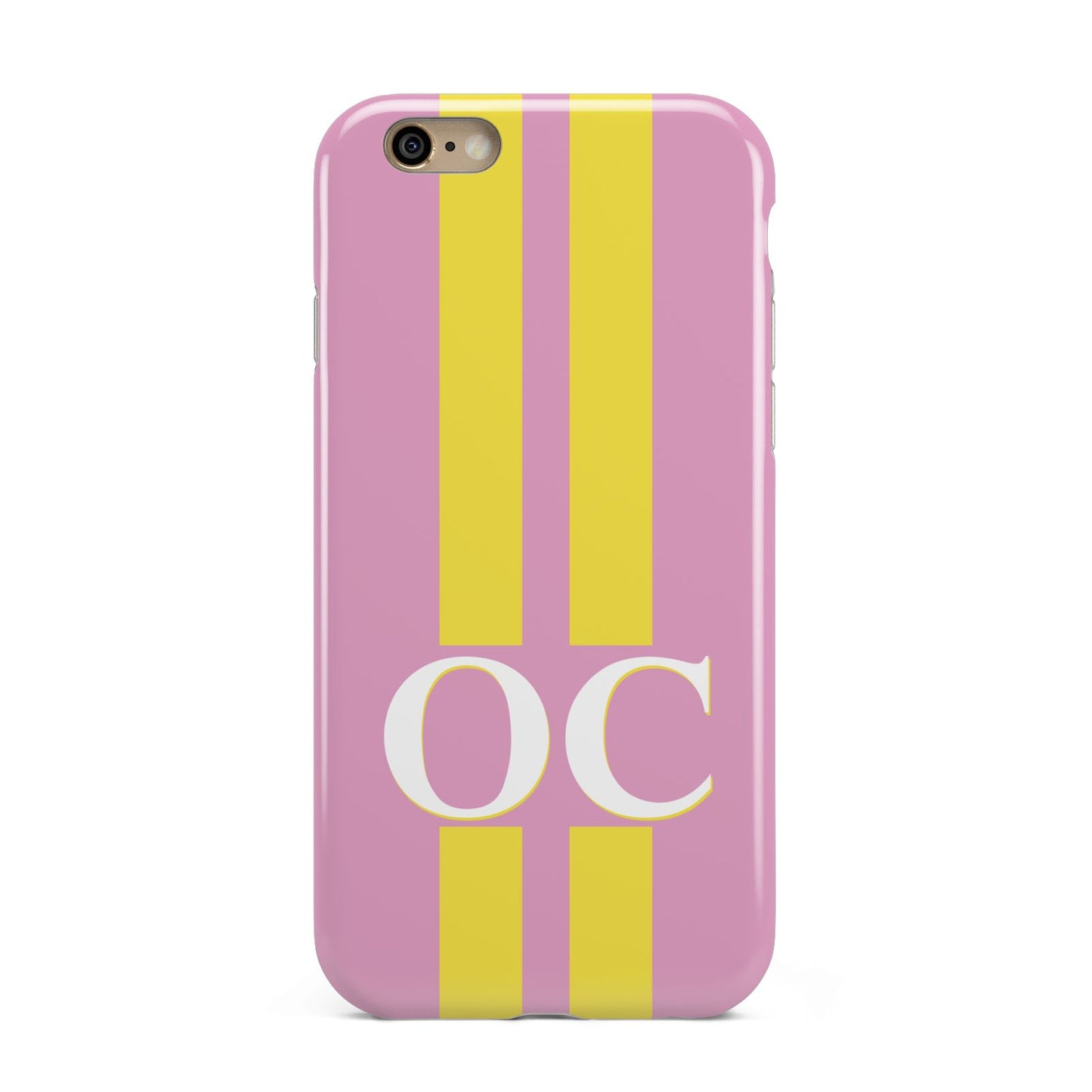 Pink Personalised Initials Apple iPhone 6 3D Tough Case