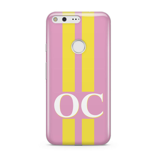 Pink Personalised Initials Google Pixel Case