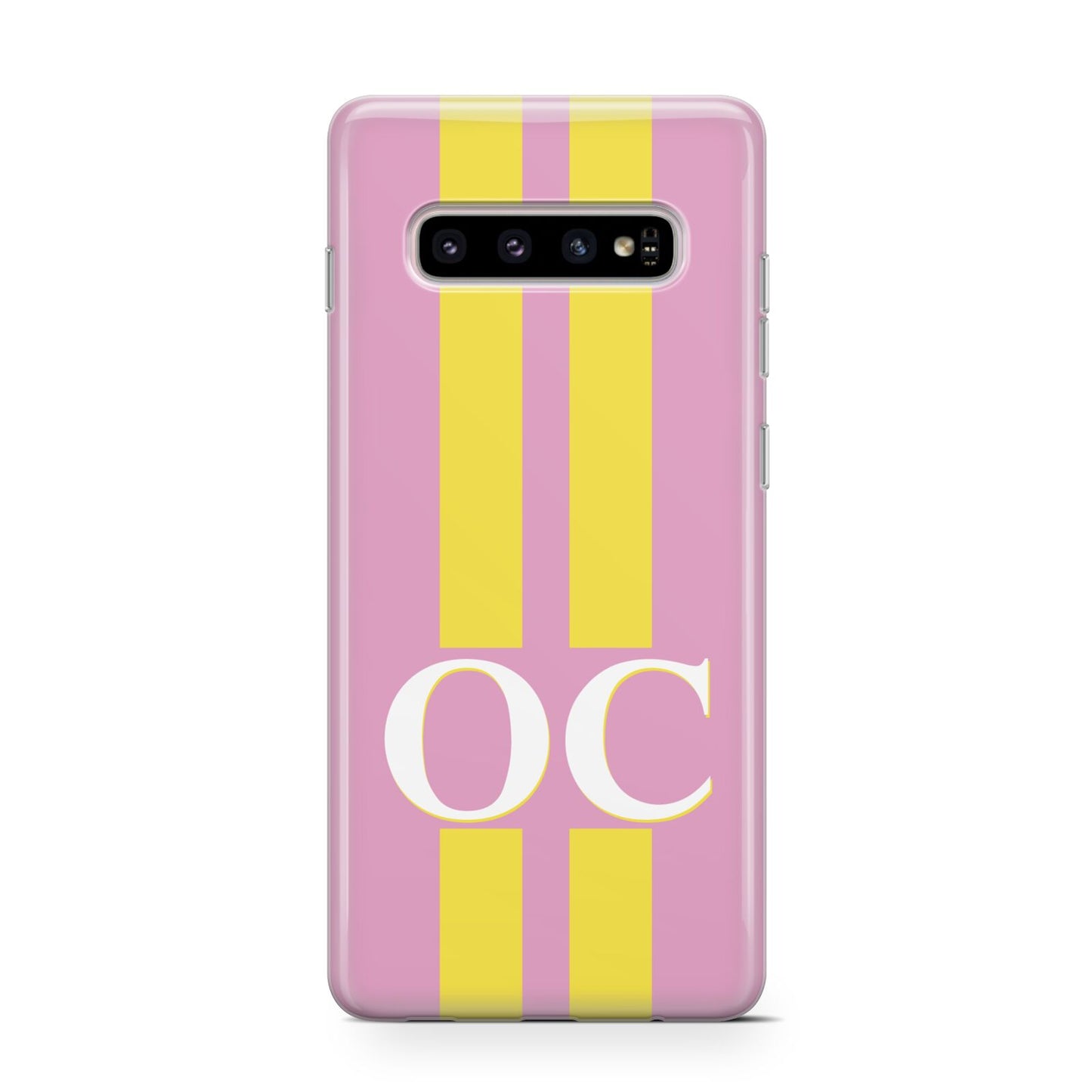 Pink Personalised Initials Protective Samsung Galaxy Case