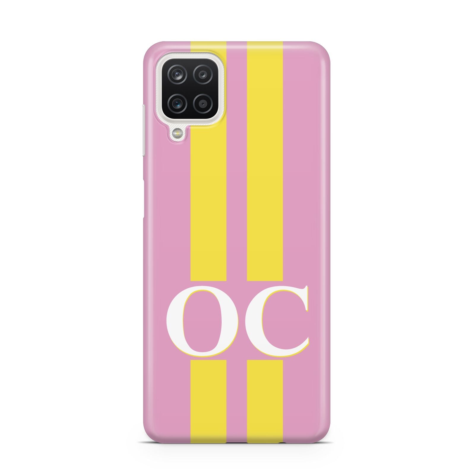 Pink Personalised Initials Samsung A12 Case