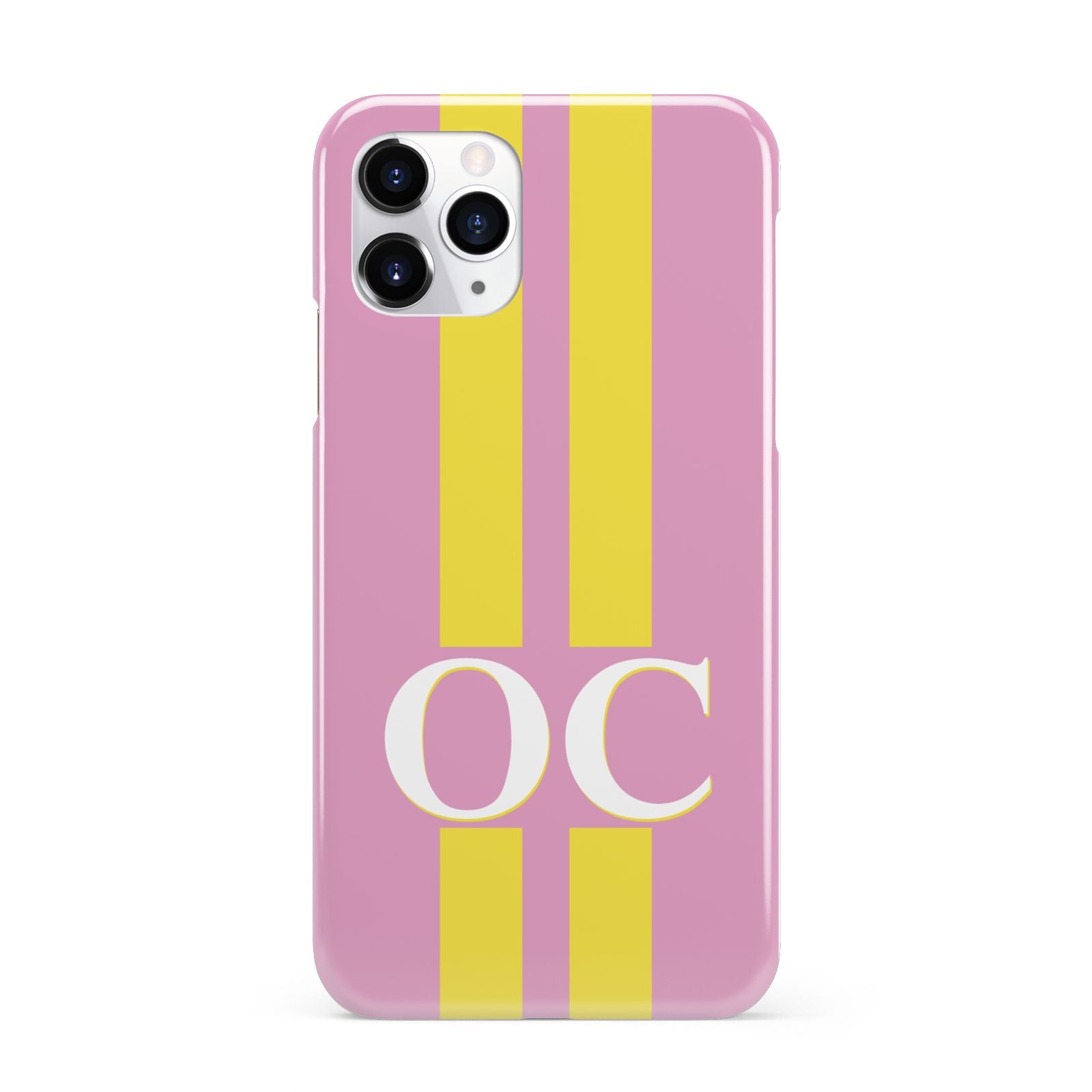 Pink Personalised Initials iPhone 11 Pro 3D Snap Case