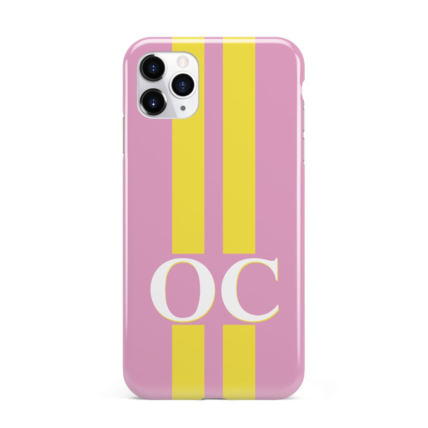 Pink Personalised Initials iPhone 11 Pro Max 3D Tough Case